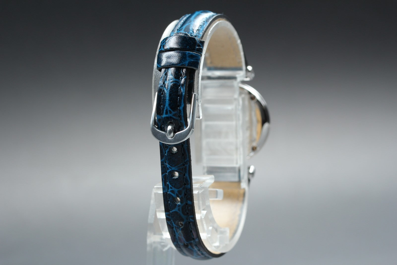 [Overhauled] Cartier Must Colisee Vermeil 2411 Silver Blue Womens Qz Watch Pouch