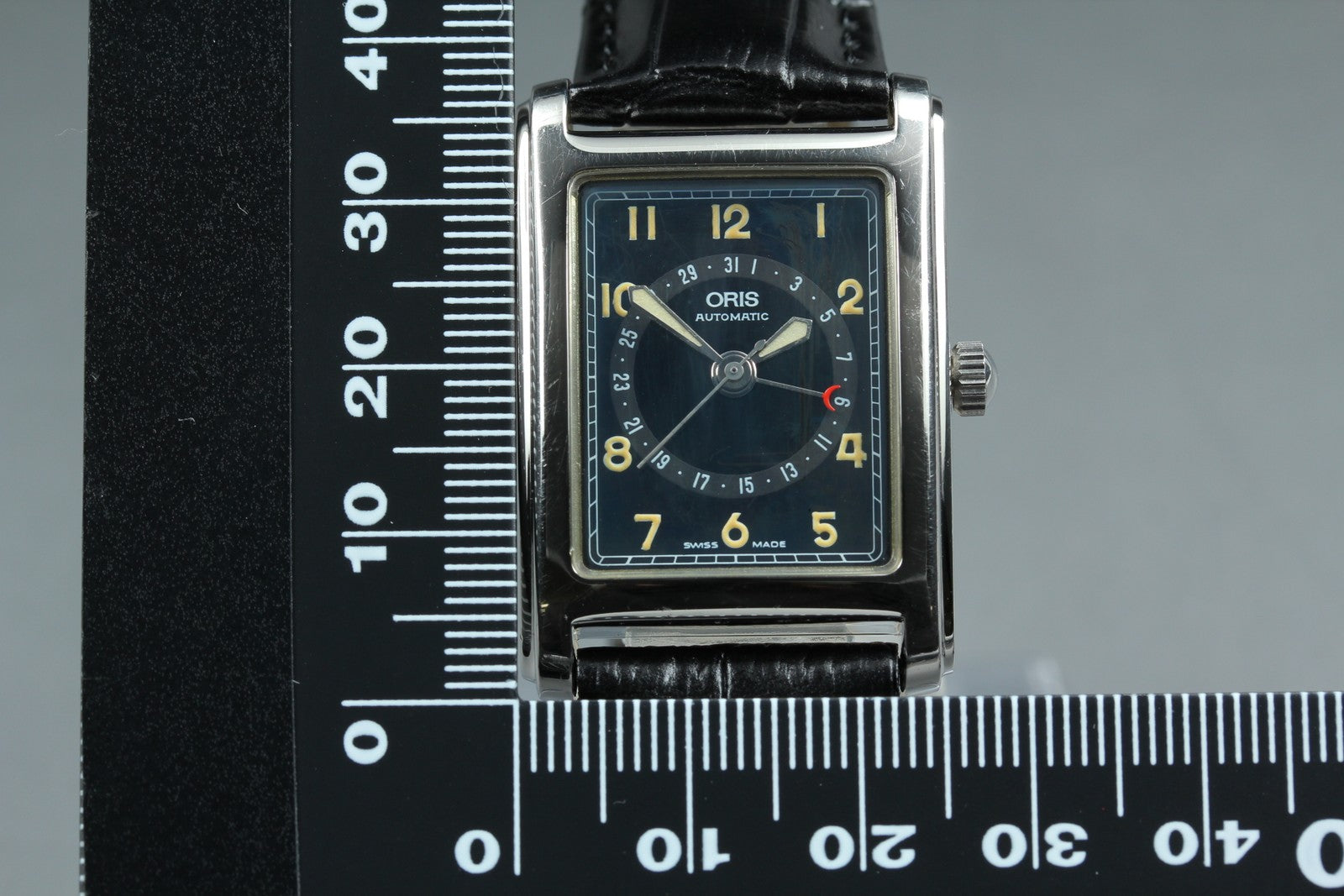 ORIS Rectangular Pointer Date B7460 Automatic Black Women's Watch 26mm JAPAN