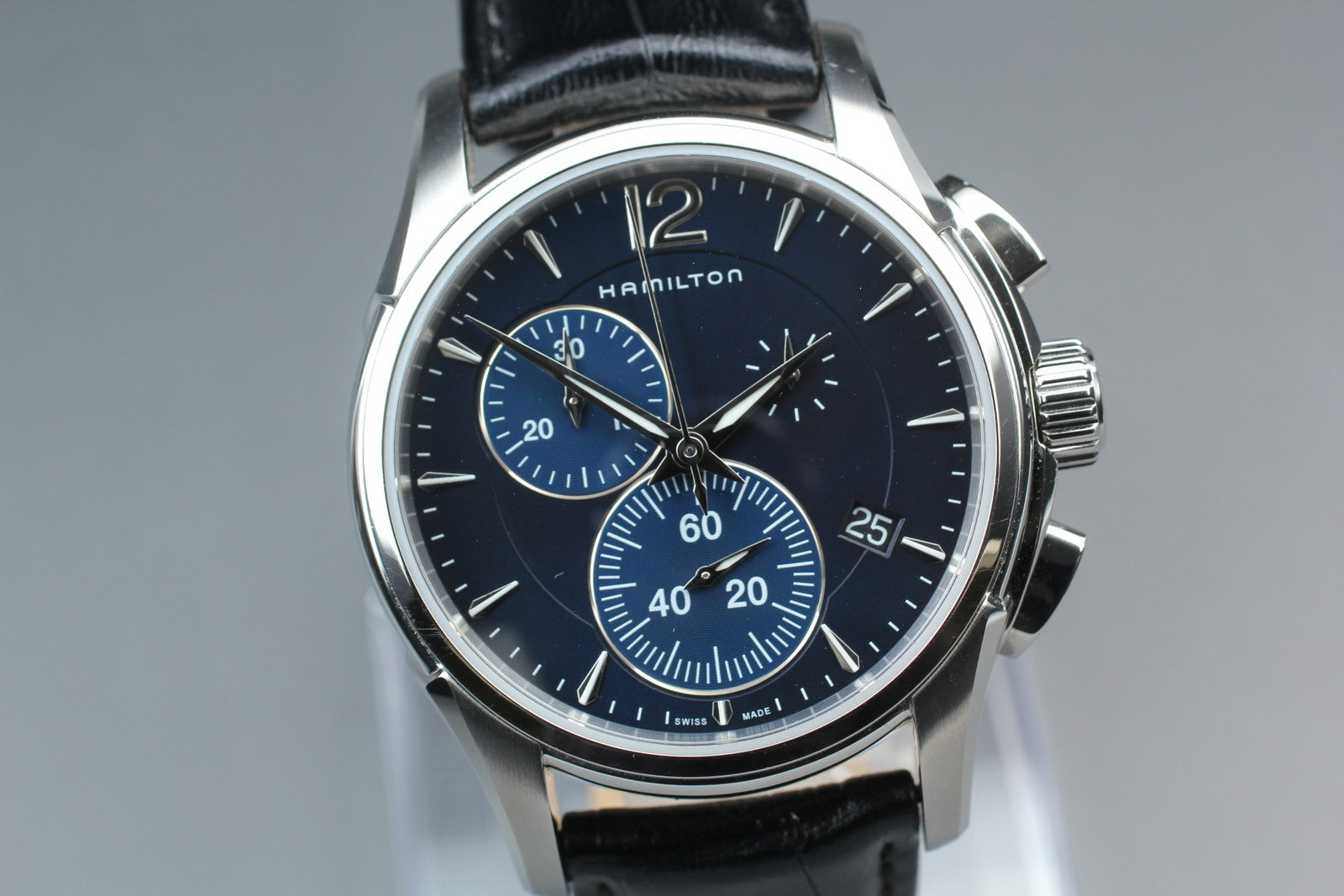 New Batt Hamilton Jazzmaster H326121 Quartz Blue Men's Watch 41mm JAPAN Exc+5