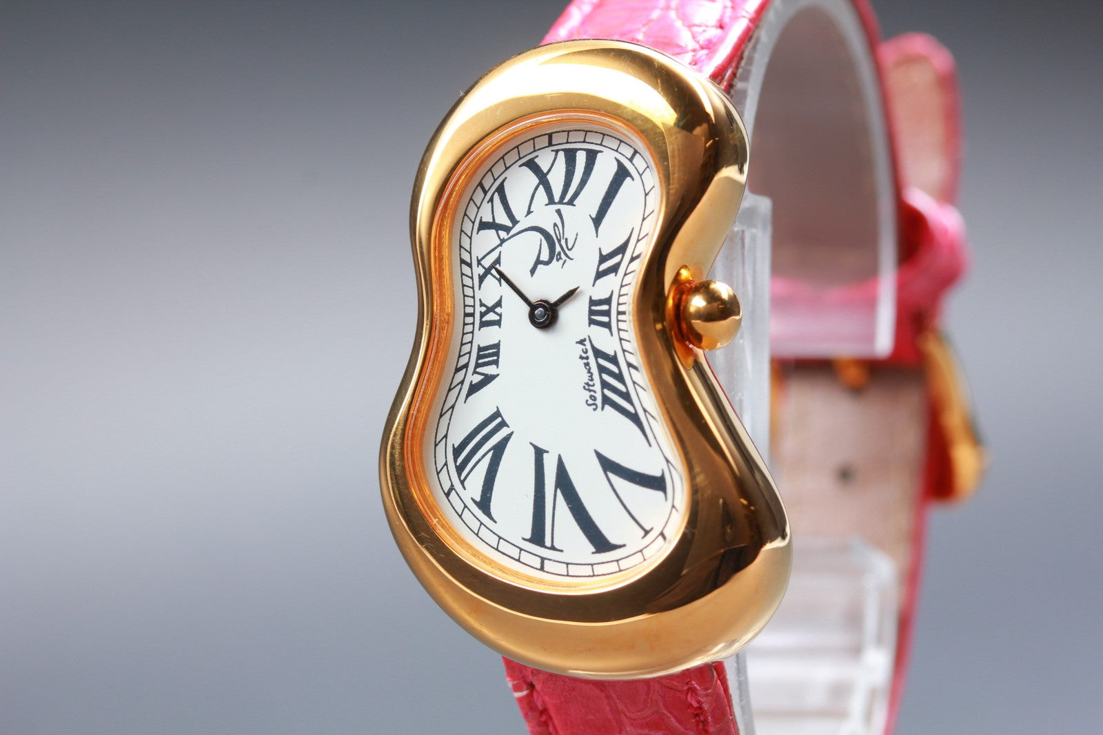 [Exc+5] Salvador Dali softwatch 022146 Gold Pink 26mm Women's Quartz Watch JAPAN