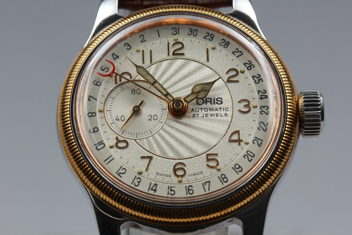 Vintage ORIS Big Crown Pointer Date 7462 Automatic Women's Watch 33mm JAPAN