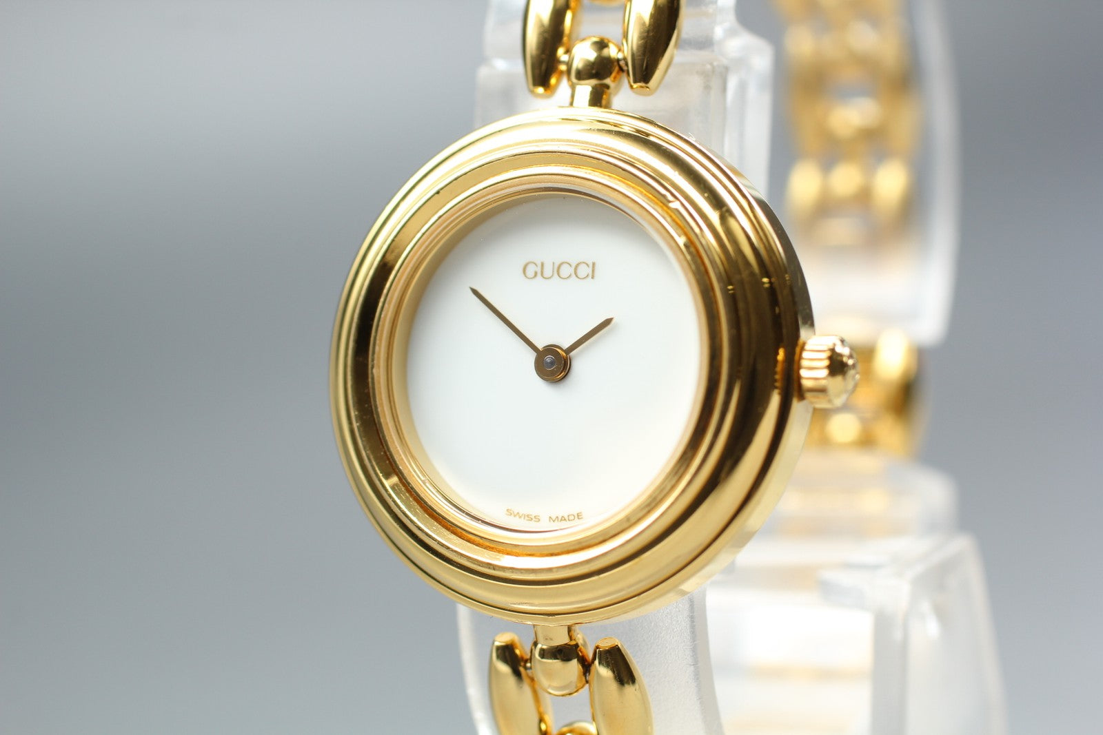 Vintage Gucci Change Bezel 11/12.2 Gold 26mm Bracelet Women's Quartz Watch