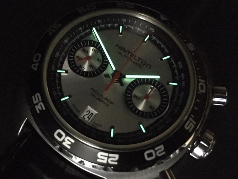 HAMILTON Pan Europ H357560 Chronograph 45mm Automatic Black Silver Men's Watch