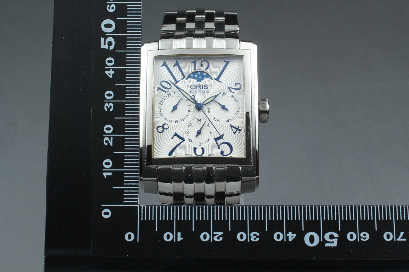 [Exc+5] ORIS Rectangular Complication 7658 Moon Phase 33mm Automatic Men's Watch