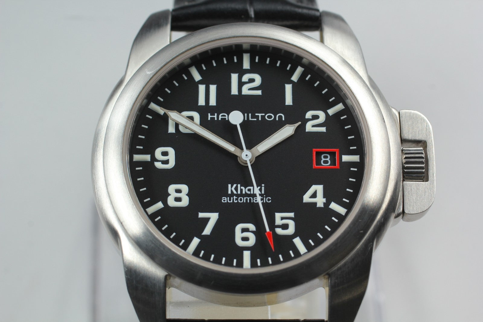 [Exc+5 Box] Hamilton Khaki Date Automatic 6311 Black Silver 40mm Men's Watch