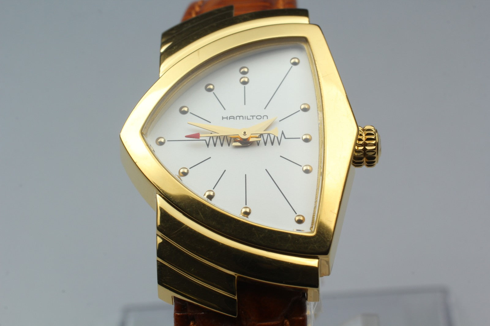 [Exc+5] HAMILTON Ventura H241010 Brown Gold 24mm Quartz Women's Watch