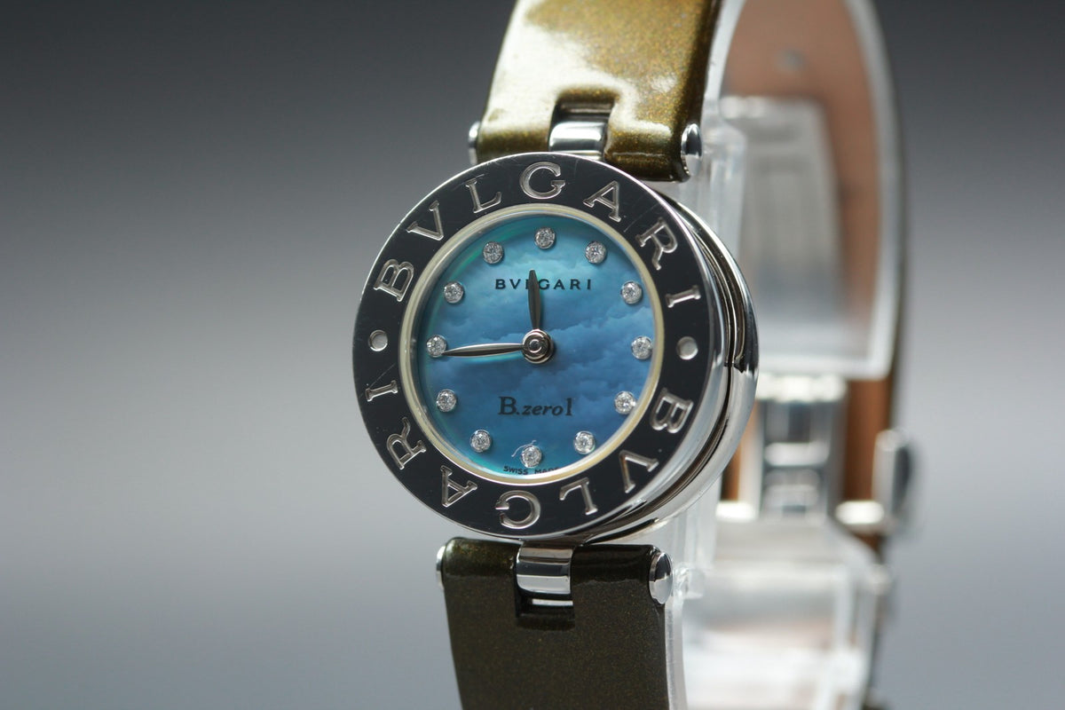 [Exc+5 Box] BVLGARI B.zero1 BZ22S 12P Diamond Blue 22mm Quartz Watch JAPAN