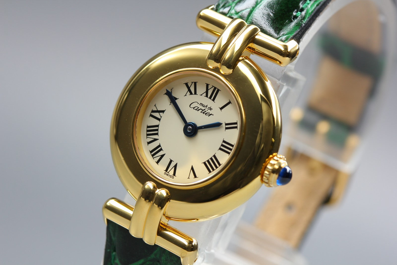 Cartier Must Colisee Vermeil 590002 Green Gold Women's Qz Watch Vintage [Pouch]