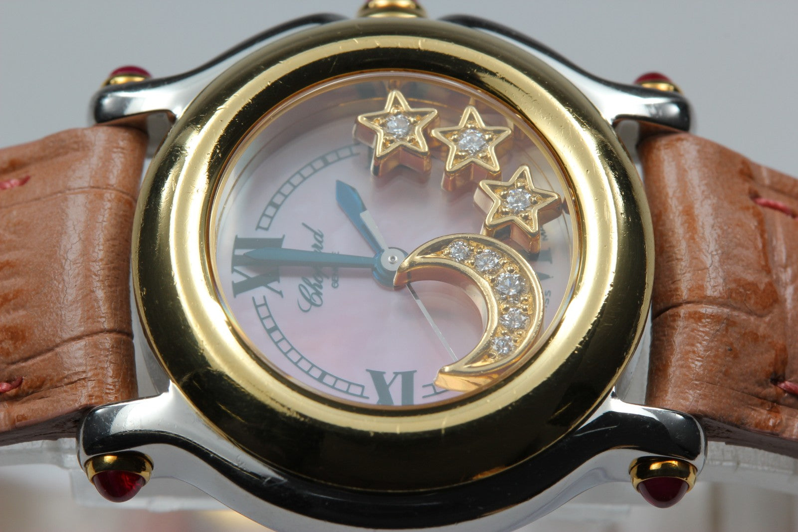 Chopard Happy Sport 27/8246-21 Moon Star Pink Dial Diamond Quartz Women’s Watch