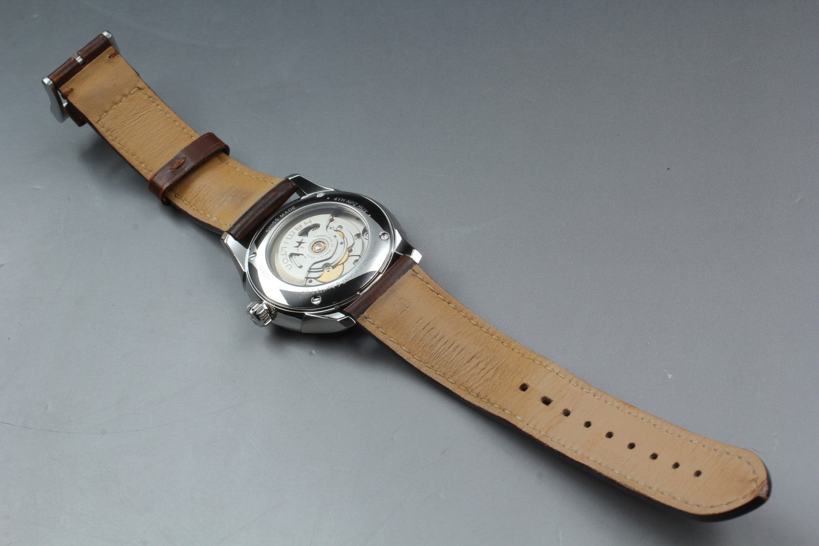 HAMILTON Jazzmaster Open Heart H326750 Blue Brown 39mm AT Men's Watch [Box]