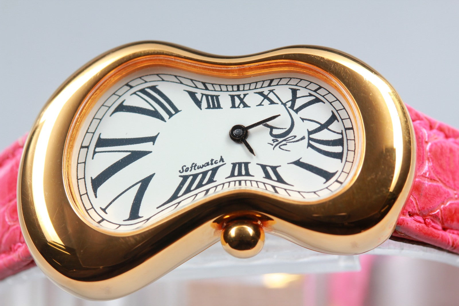[Exc+5] Salvador Dali softwatch 022146 Gold Pink 26mm Women's Quartz Watch JAPAN