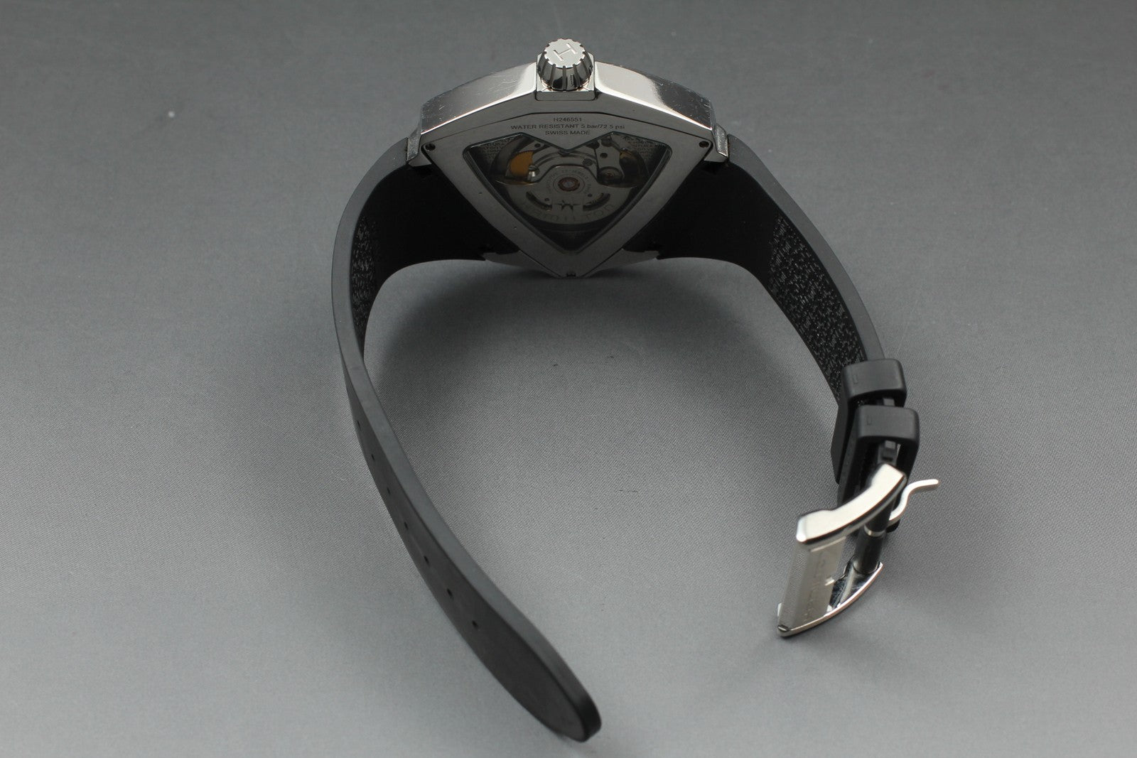 HAMILTON Ventura H246551 Black Dial Automatic Men's 26J Watch XXL 46mm JAPAN