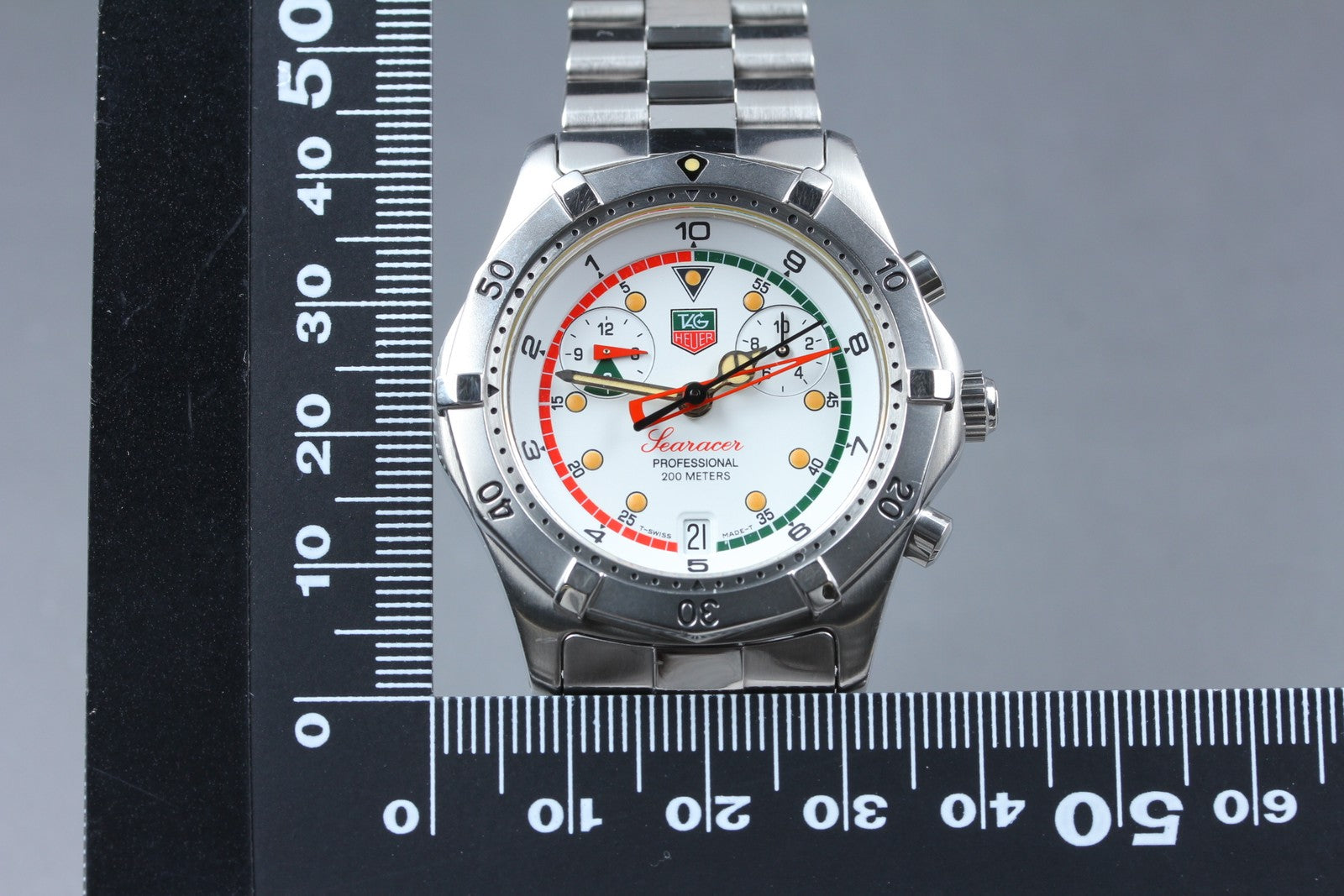 Exc+5*Box TAG HEUER Regatta CK111R White Dial Quartz Men's Watch 39mm From JAPAN