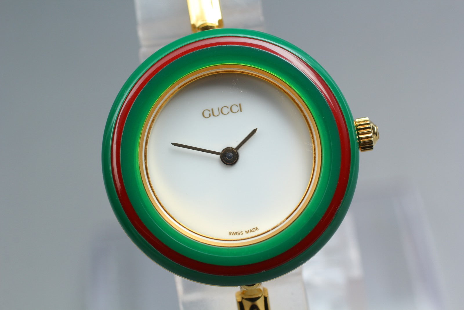 Vintage GUCCI change bezel 11/12.2 12color Quartz Women's Watch 25mm JAPAN Box