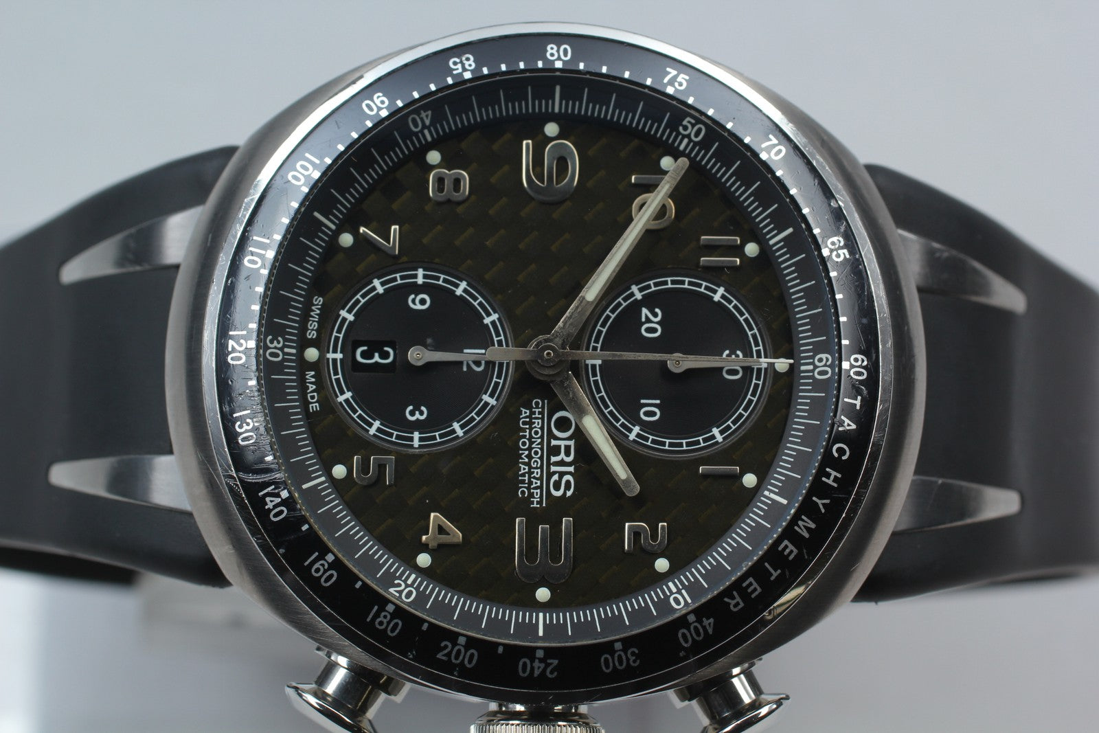 Limited [Exc+5] ORIS Williams TT3 Chronograph 7587 Black Automatic Men's Watch
