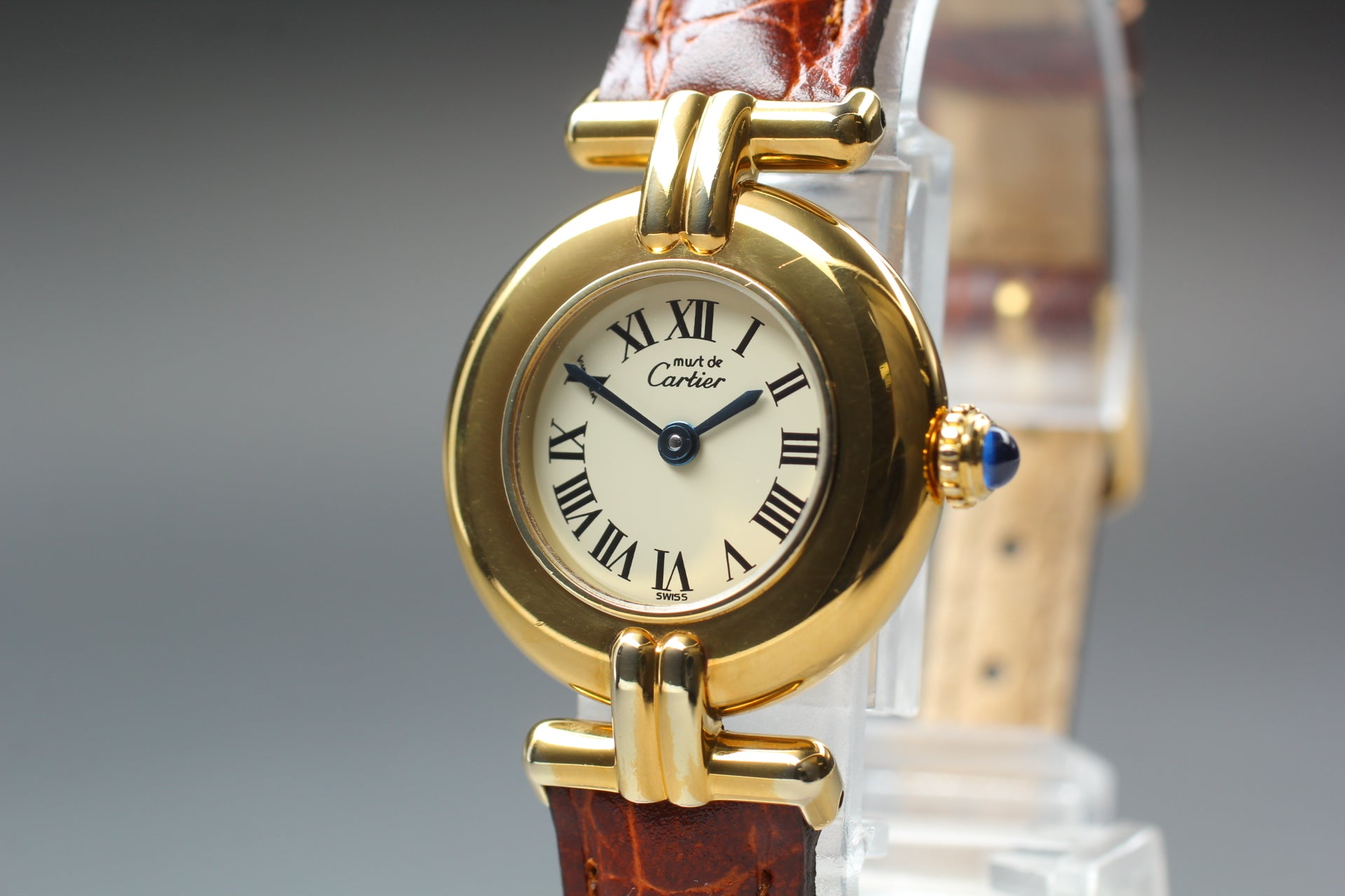Vintage [Near MINT- Box] Cartier Must Colisee Vermeil 590002 Women's Qz Watch
