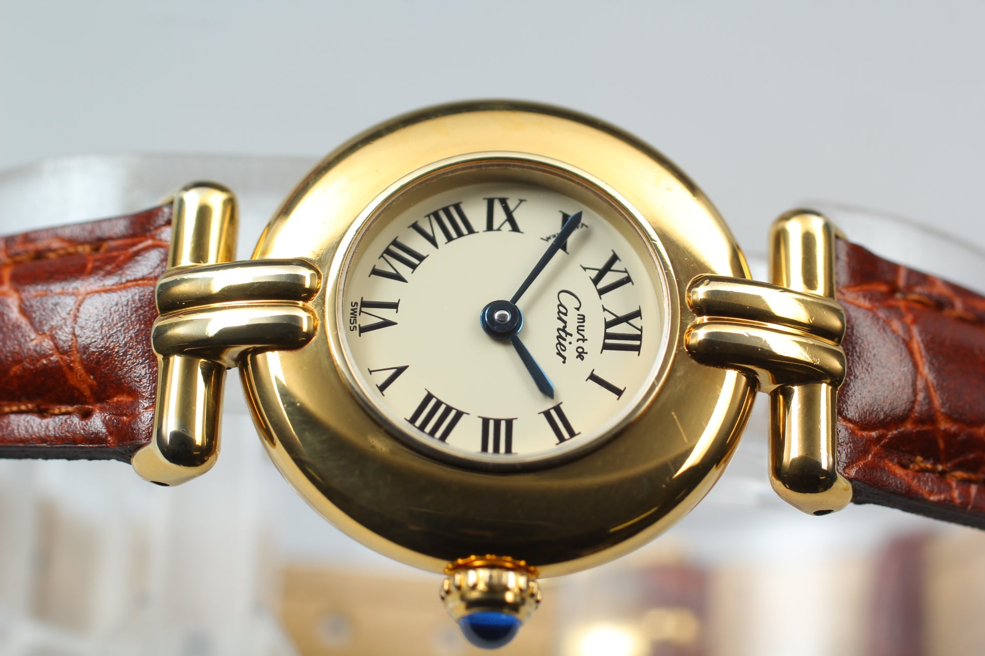 Vintage [Near MINT- Box] Cartier Must Colisee Vermeil 590002 Women's Qz Watch