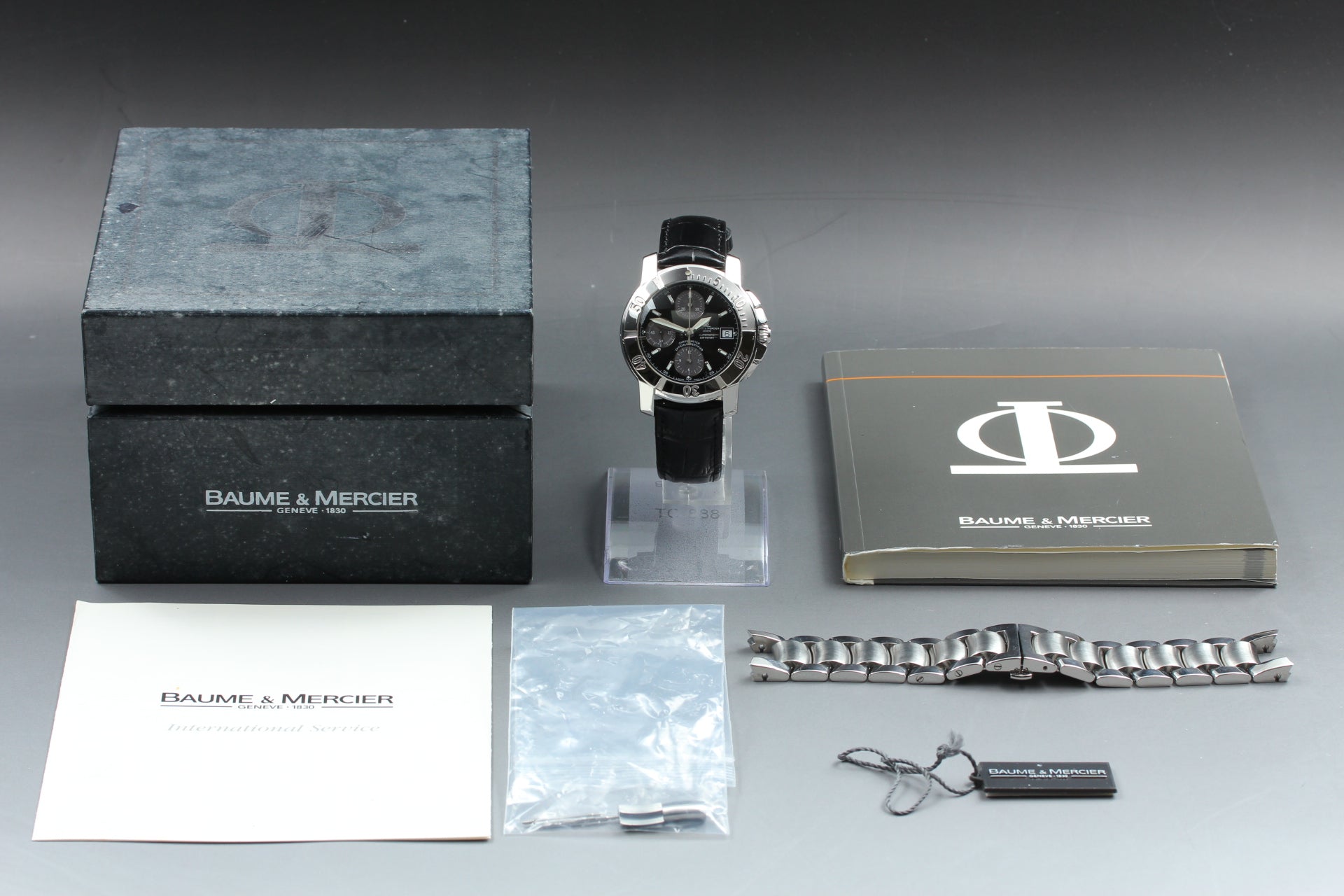 BAUME＆MERCIER Capeland 65352 Automatic Chronograph Black Men's Watch 40mm JP Box