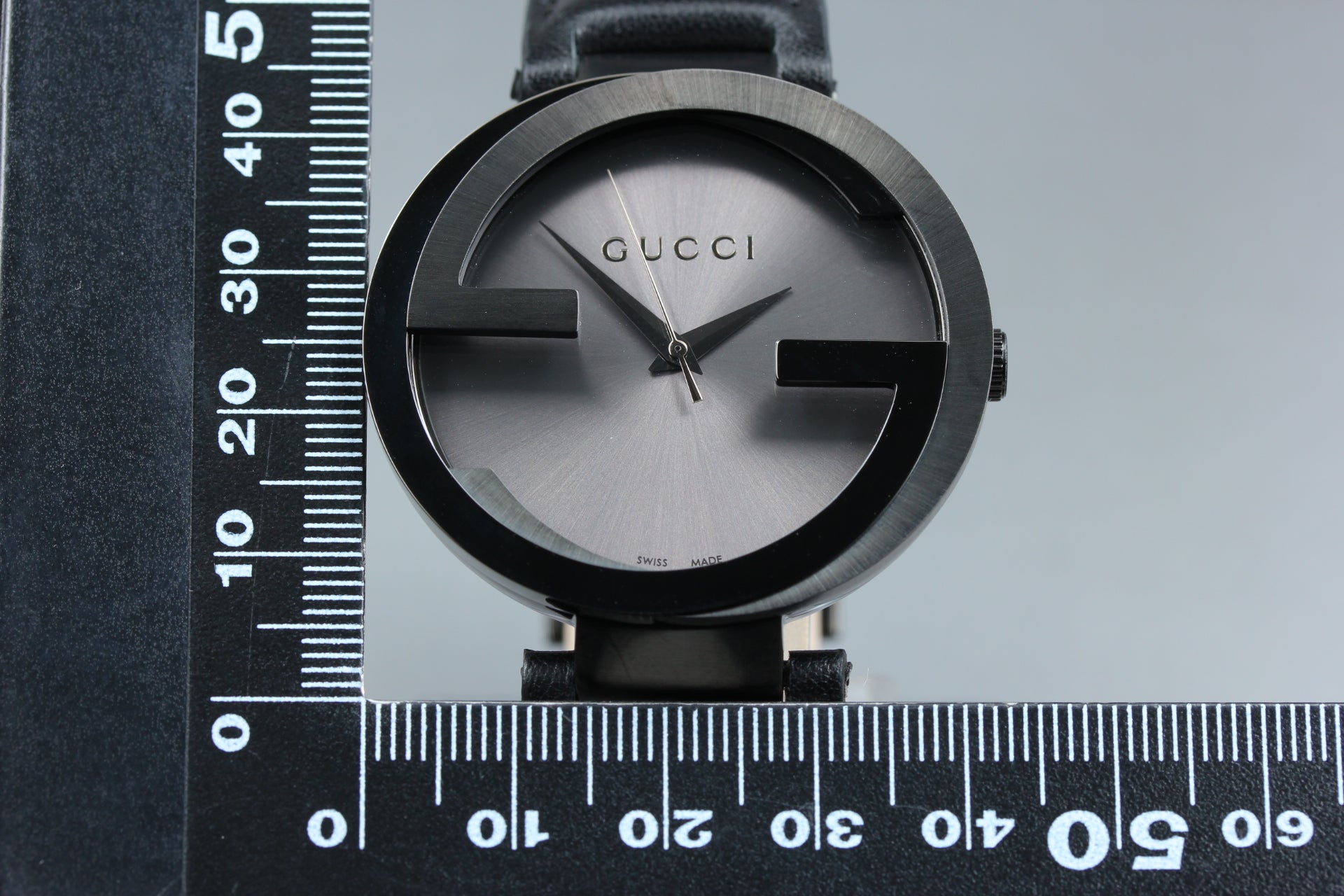 GUCCI Interlocking 133.2 Black Gucci Sherry Line 41mm Men's Quartz Watch [Box]