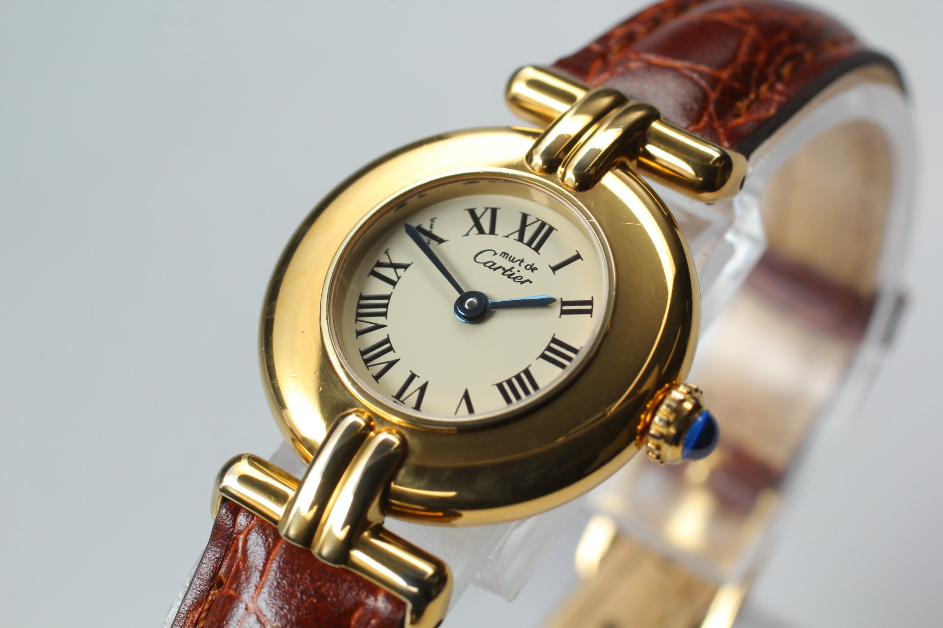 Vintage [Near MINT- Box] Cartier Must Colisee Vermeil 590002 Women's Qz Watch