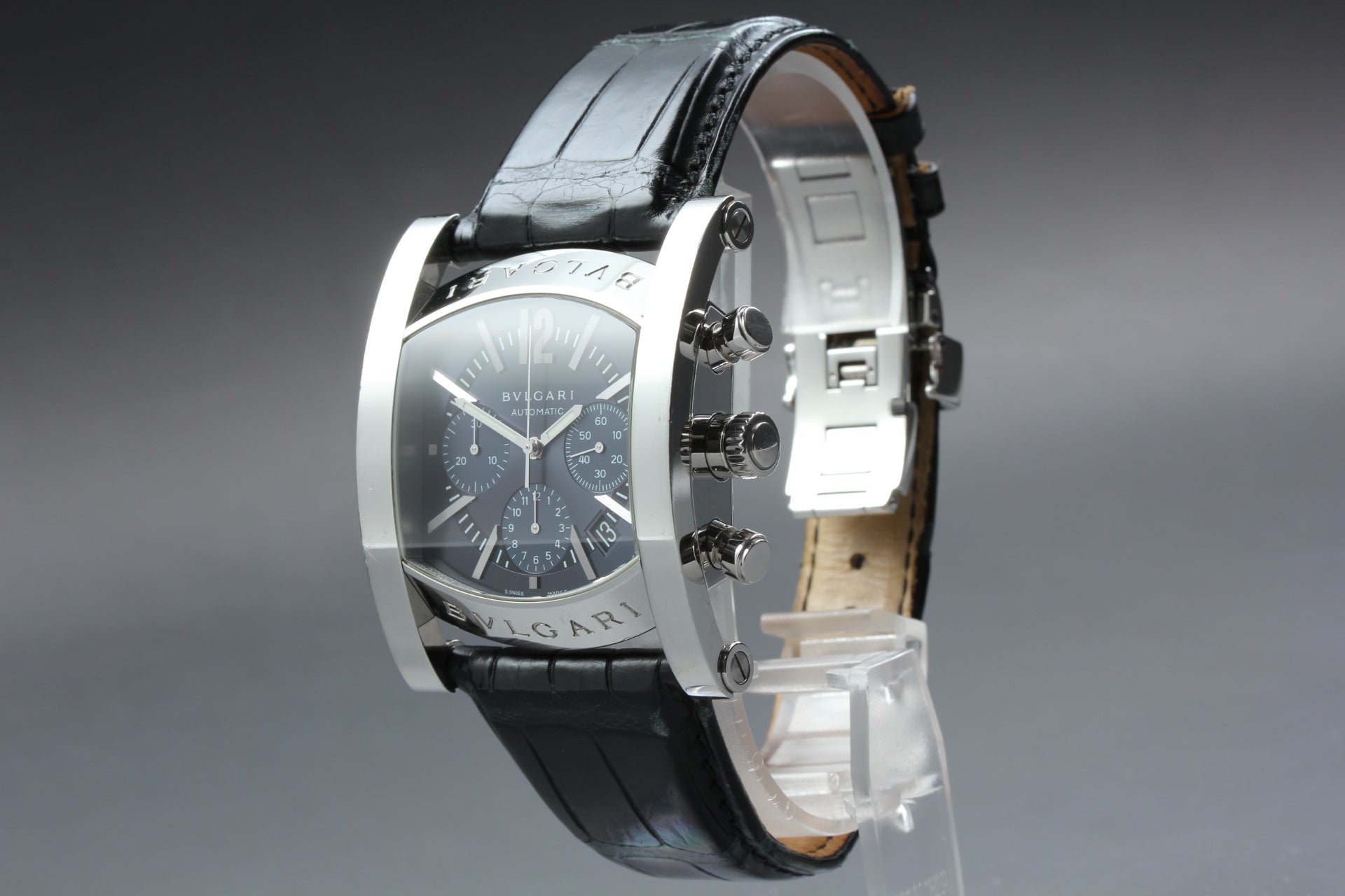 BVLGARI Assioma AA48SCH Chronograph Black 38mm Automatic Men's Watch