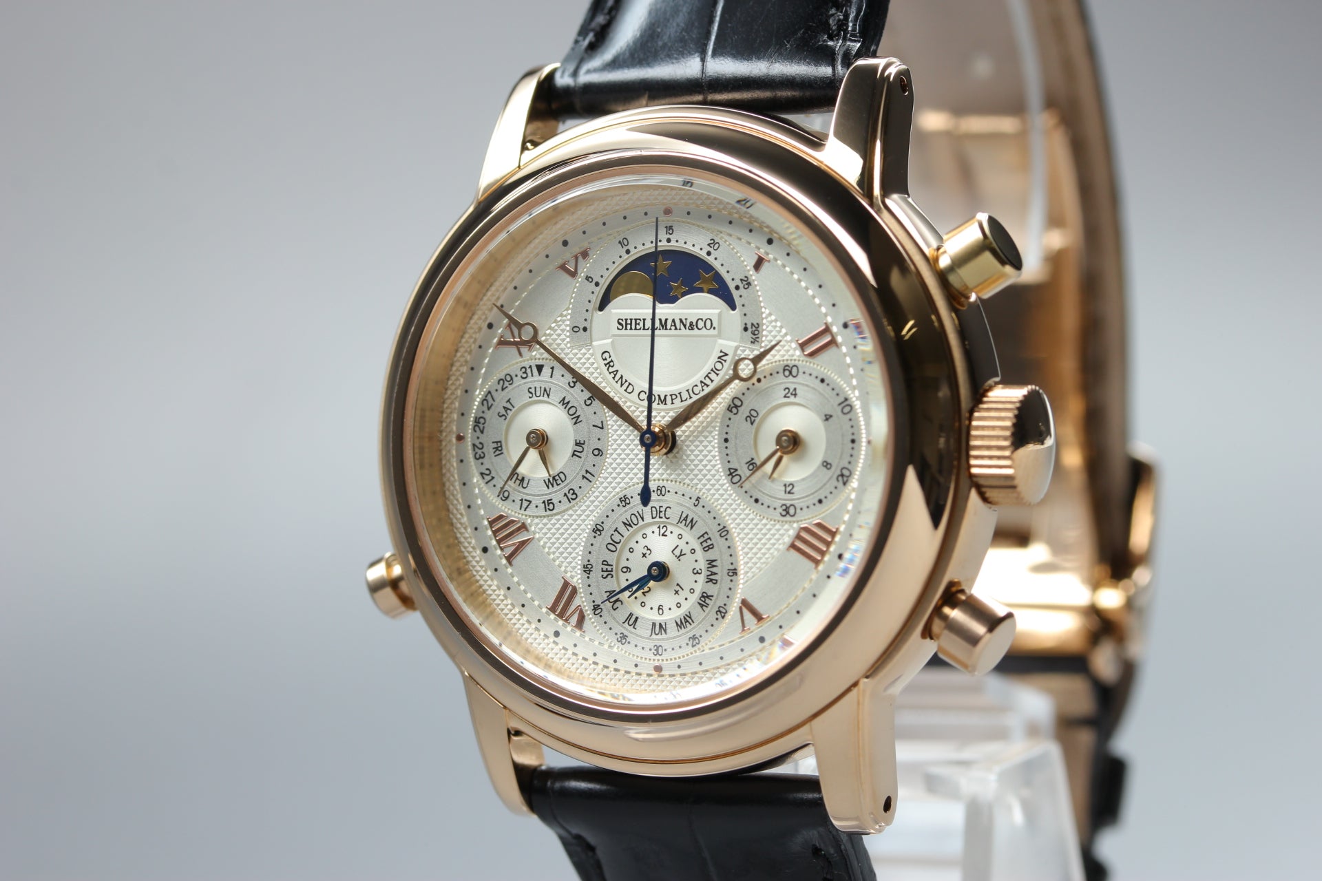 SHELLMAN Grand Complication Premium 6771-T011179TA Men's Qz Watch JAPAN [Box]