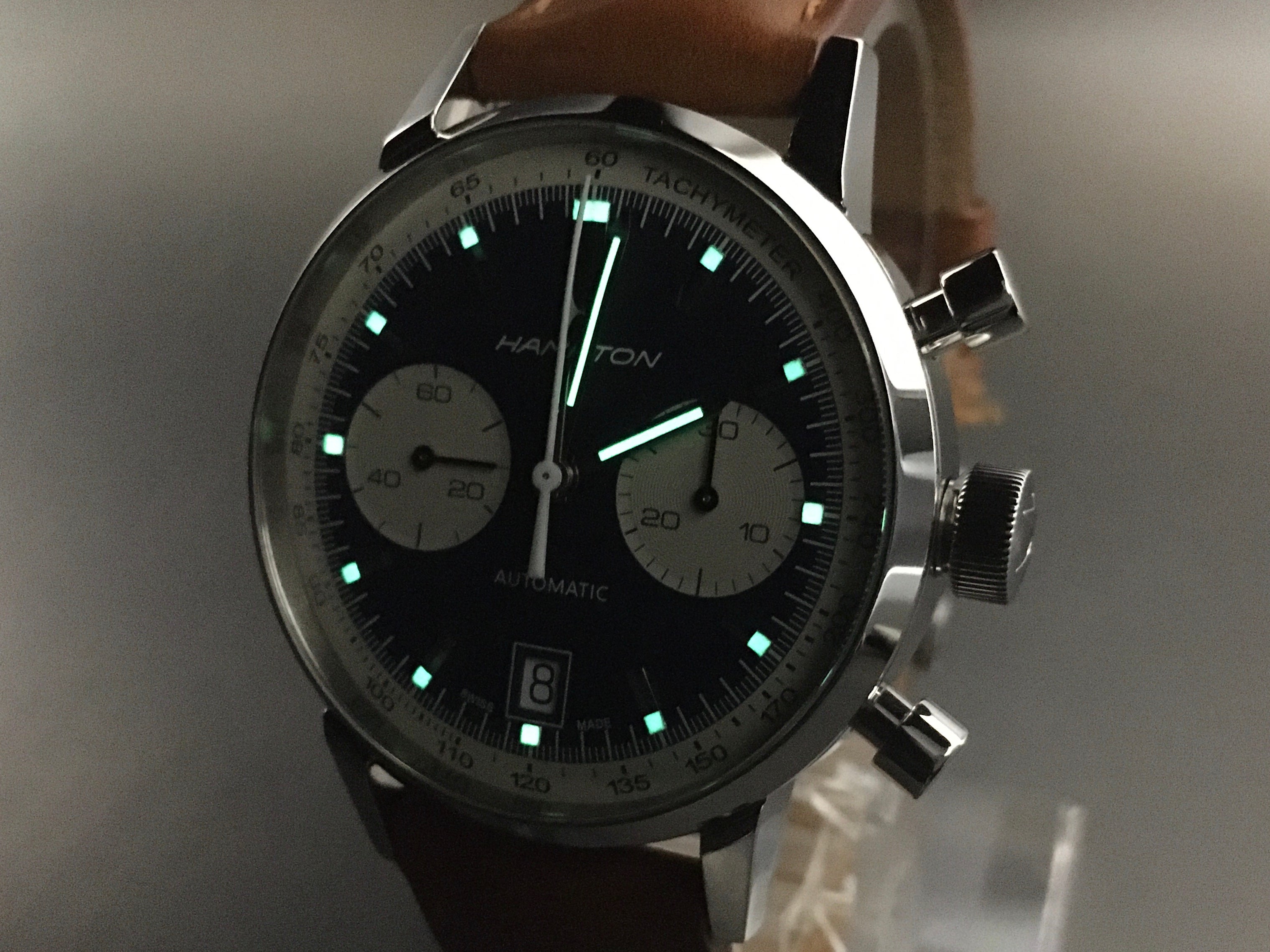 Hamilton Intra-Matic Auto Chrono H384160 Navy Date 39mm AT Men's Watch [Box]