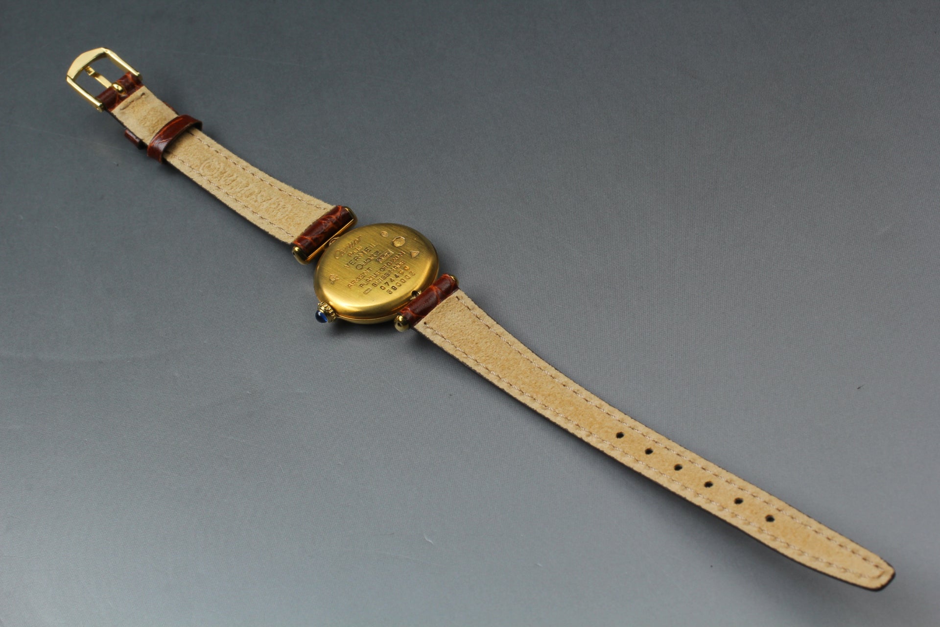 Vintage [Near MINT- Box] Cartier Must Colisee Vermeil 590002 Women's Qz Watch