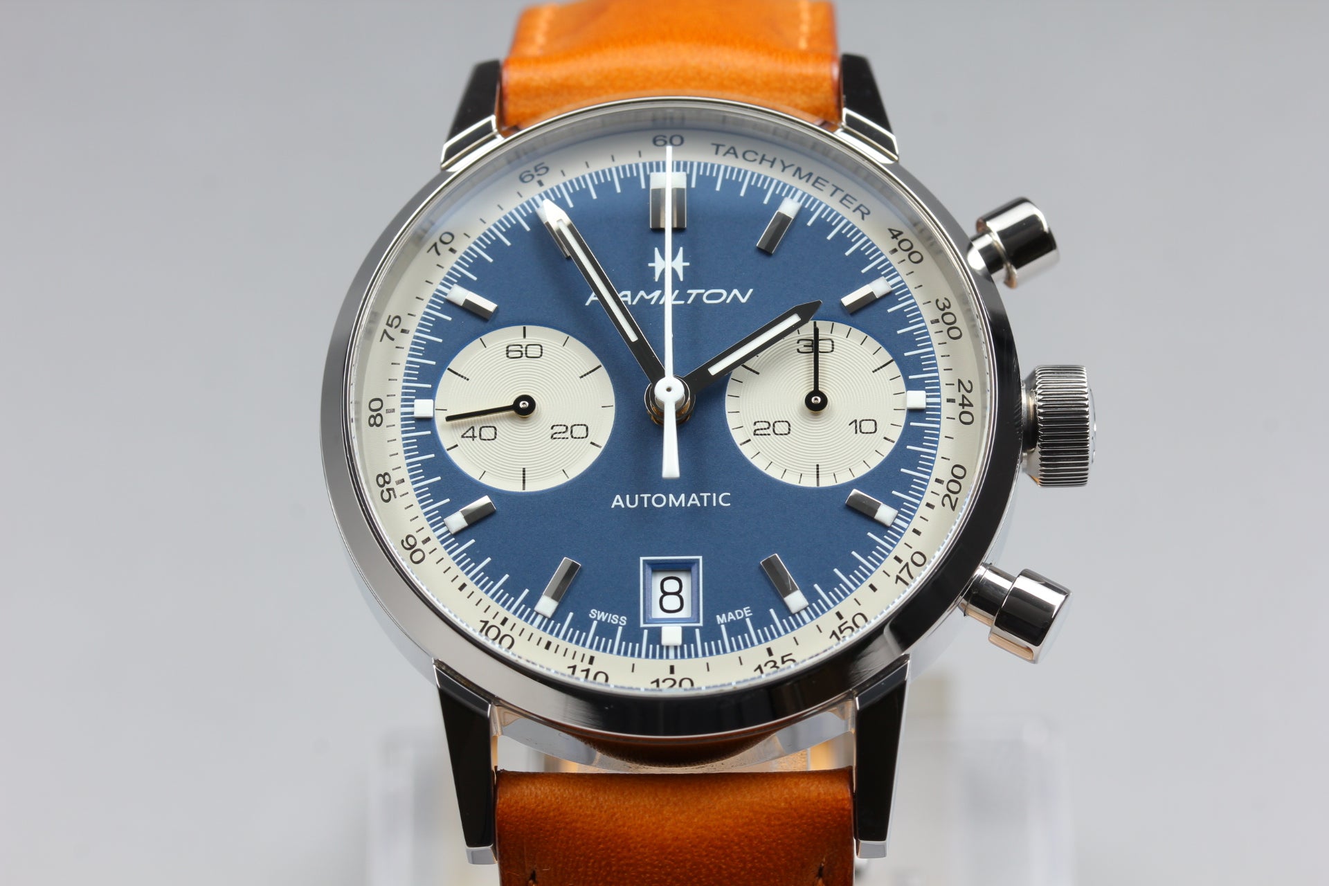 Hamilton Intra-Matic Auto Chrono H384160 Navy Date 39mm AT Men's Watch [Box]