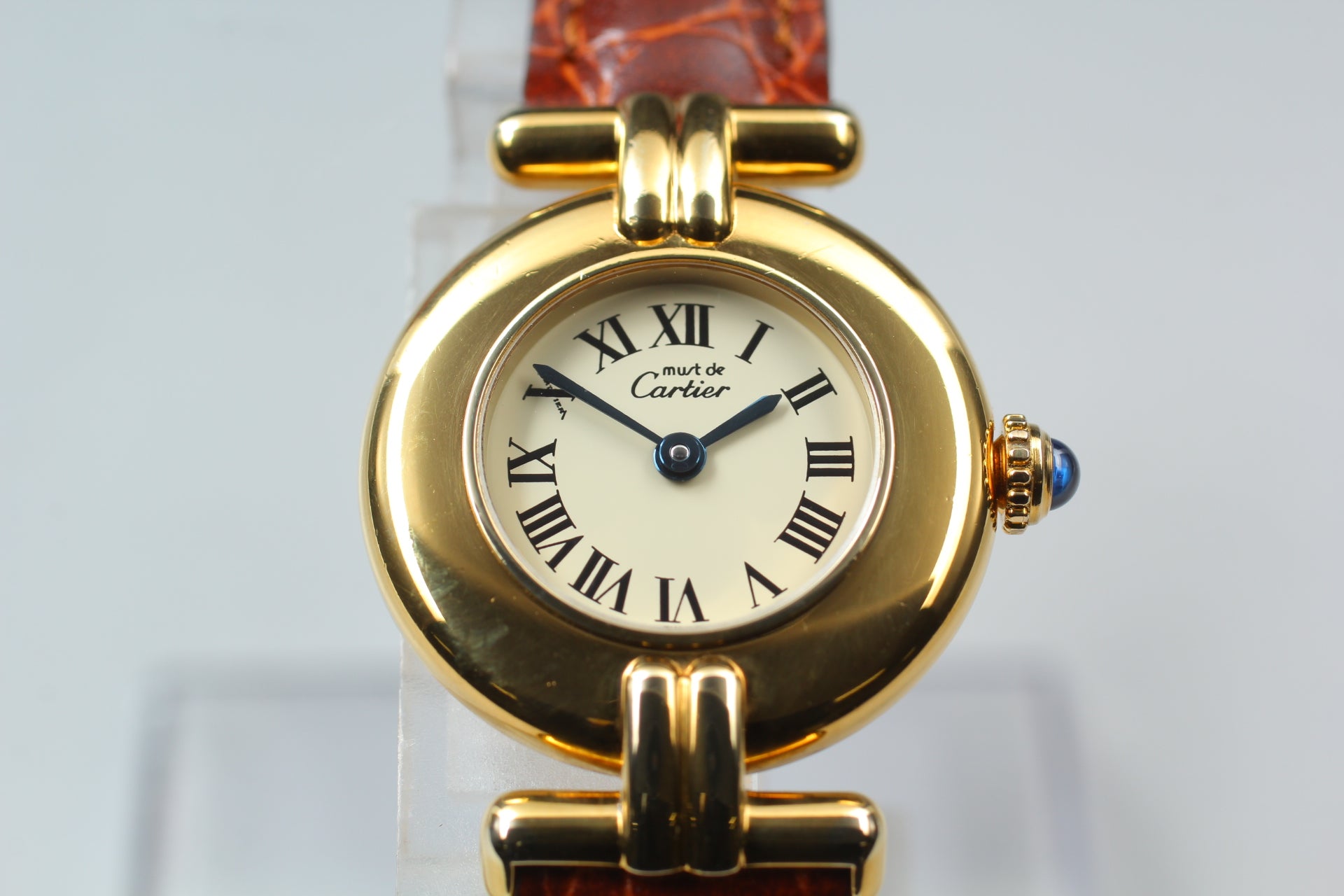 Vintage [Near MINT- Box] Cartier Must Colisee Vermeil 590002 Women's Qz Watch