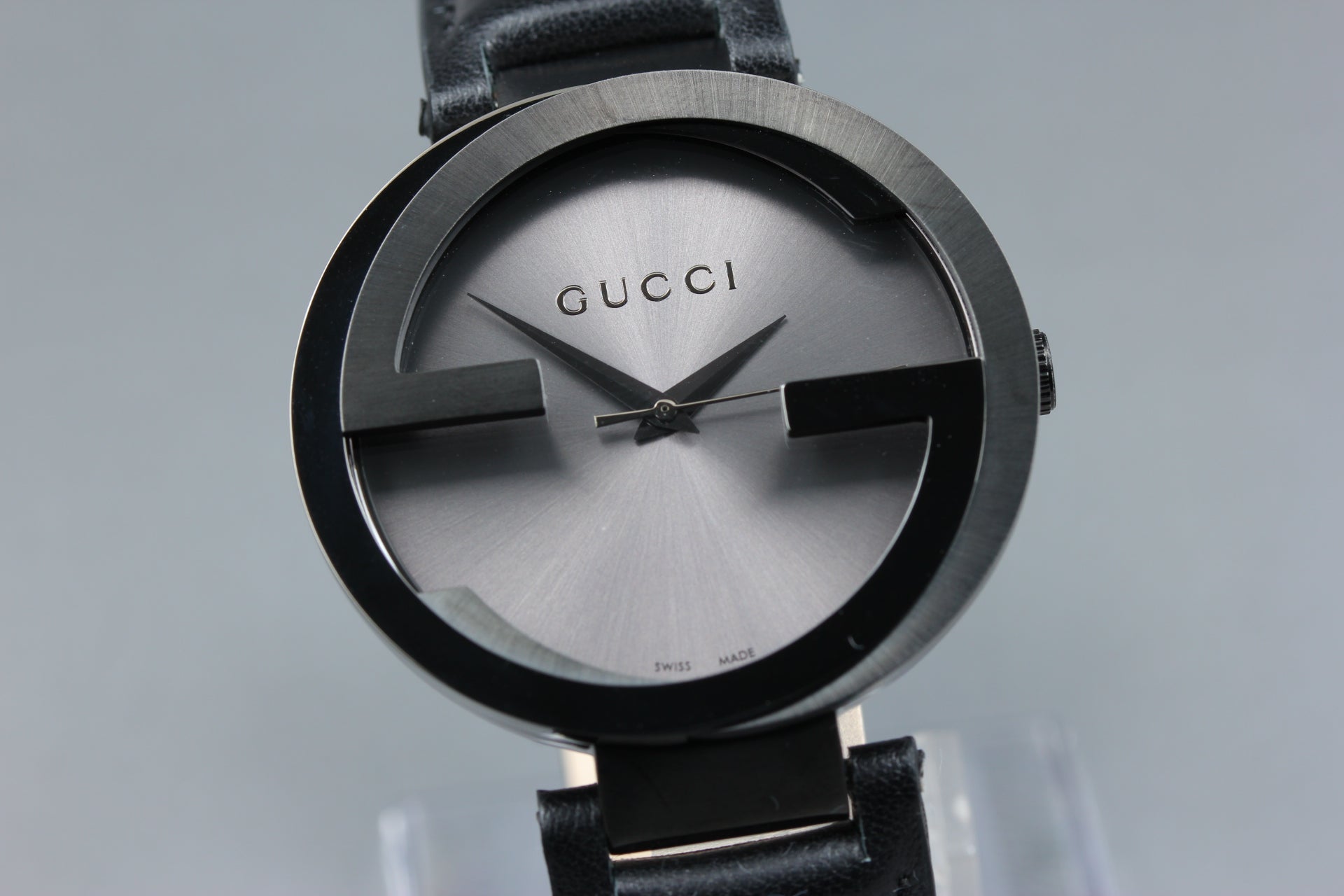 GUCCI Interlocking 133.2 Black Gucci Sherry Line 41mm Men's Quartz Watch [Box]