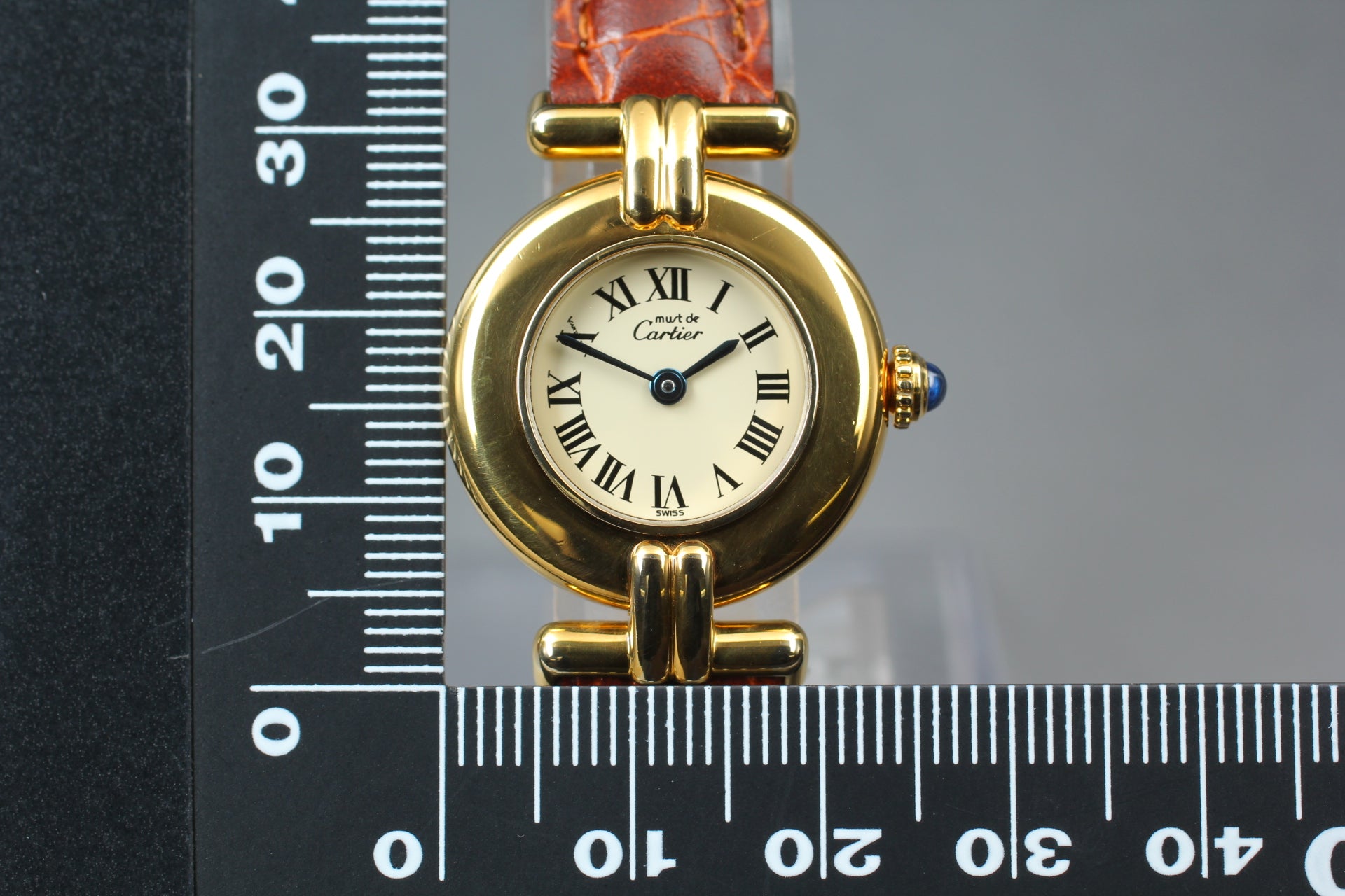 Vintage [Near MINT- Box] Cartier Must Colisee Vermeil 590002 Women's Qz Watch