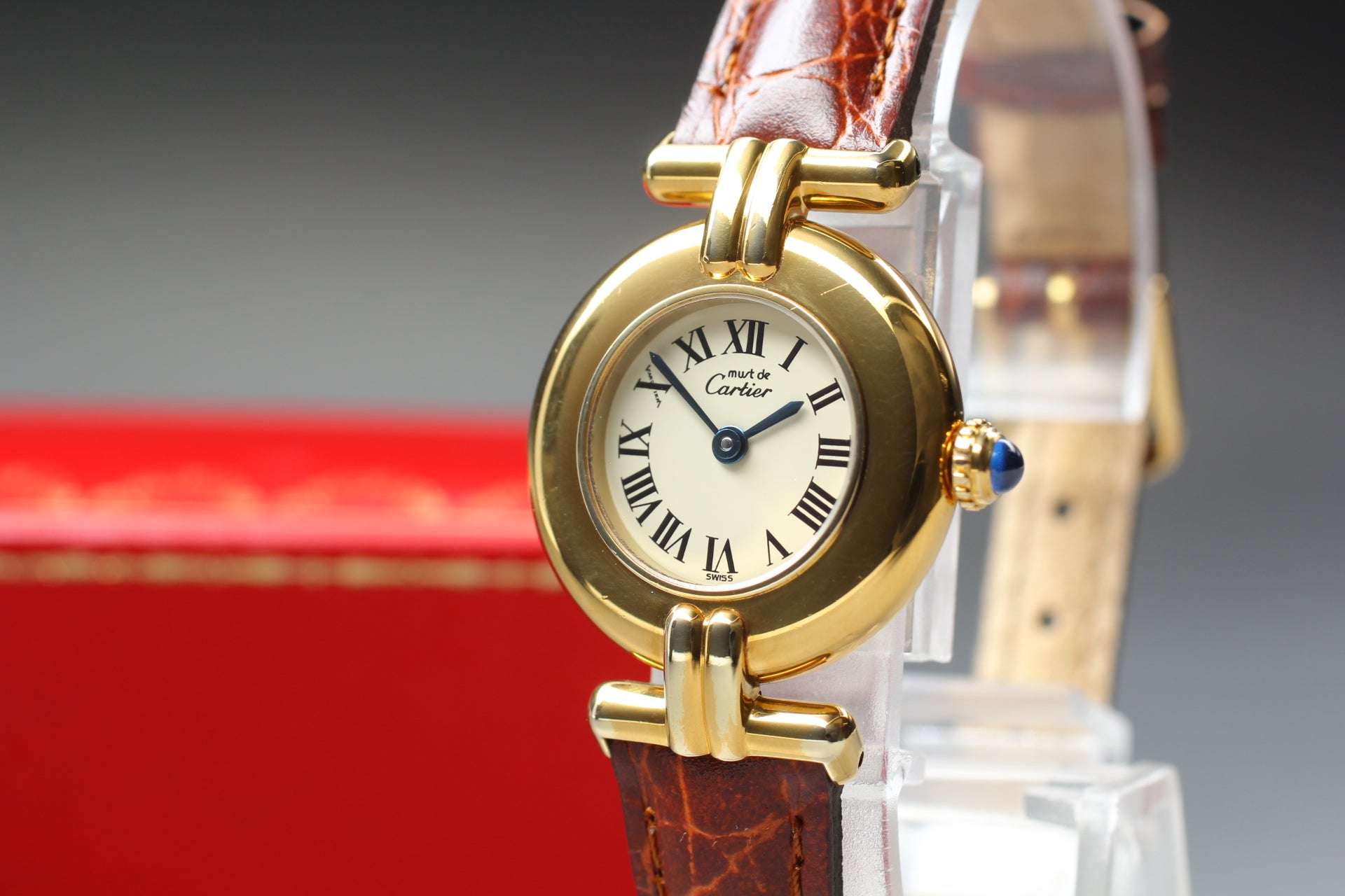 Vintage [Near MINT- Box] Cartier Must Colisee Vermeil 590002 Women's Qz Watch