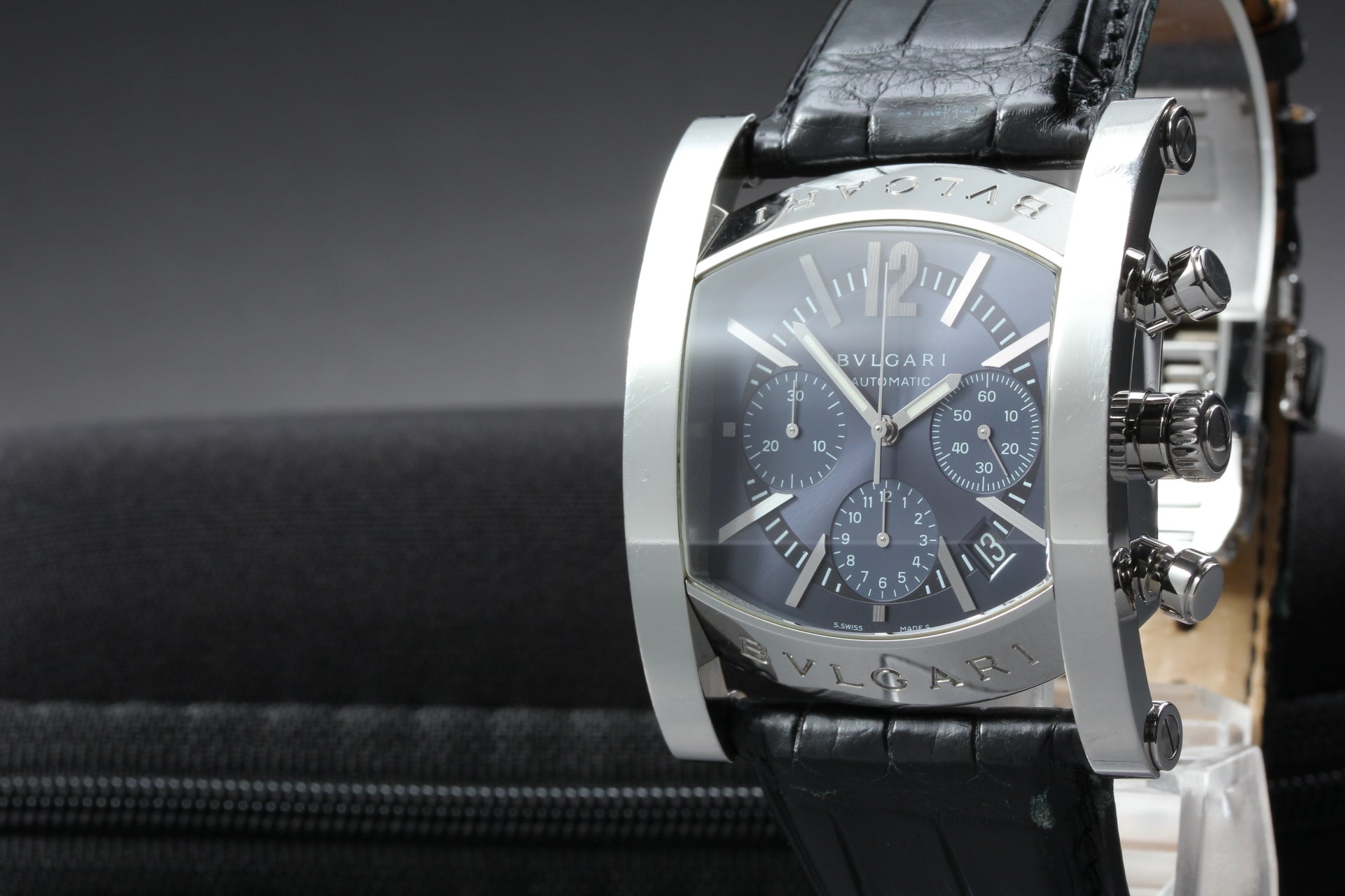 BVLGARI Assioma AA48SCH Chronograph Black 38mm Automatic Men's Watch