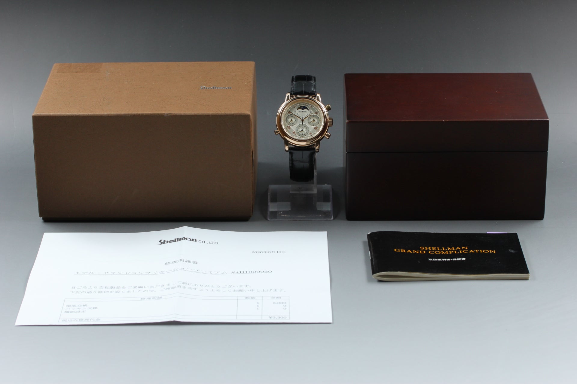 SHELLMAN Grand Complication Premium 6771-T011179TA Men's Qz Watch JAPAN [Box]