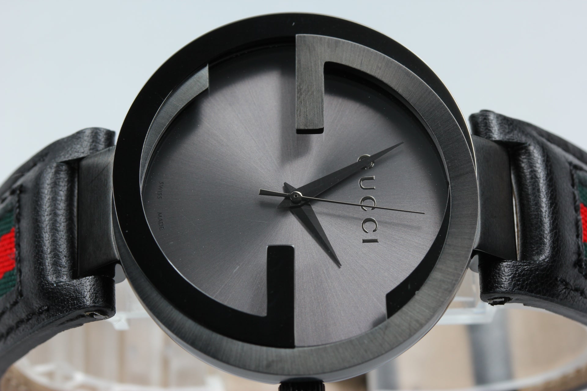 GUCCI Interlocking 133.2 Black Gucci Sherry Line 41mm Men's Quartz Watch [Box]