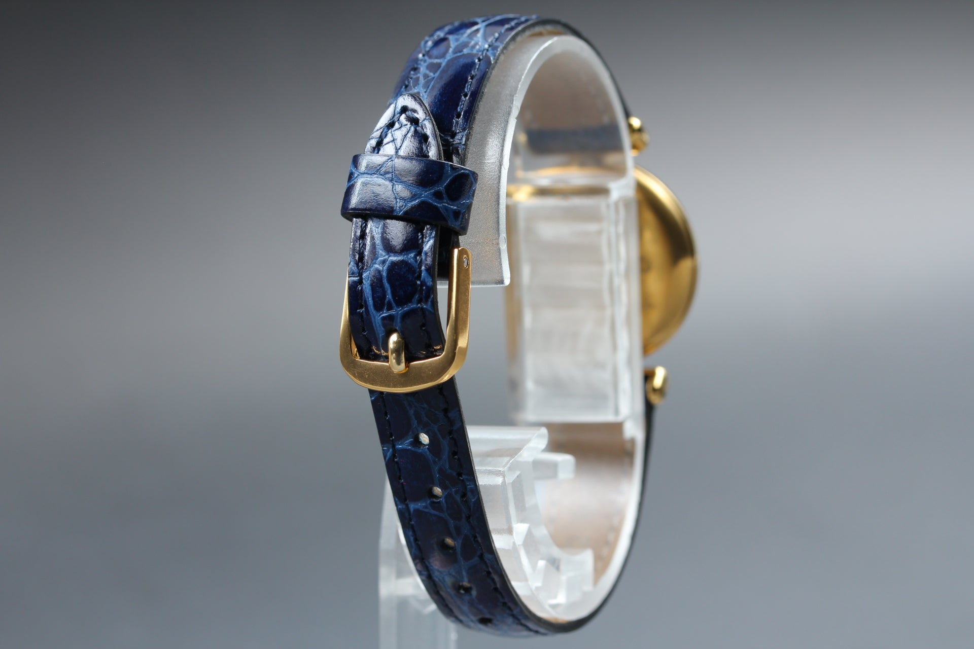Vintage Cartier Must Colisee Vermeil 590002 Blue Women's Quartz Watch [Pouch]