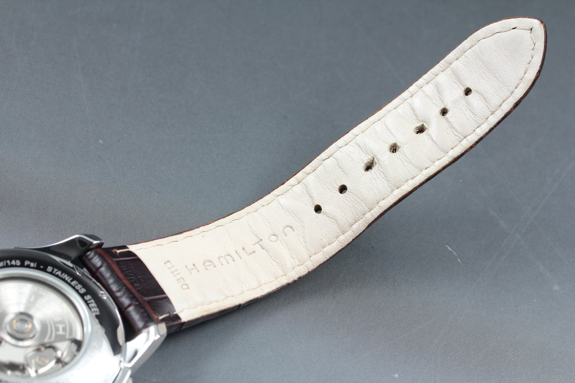 HAMILTON Jazzmaster H326160 Black Brown 42mm Chronograph AT Men's Watch [Box]