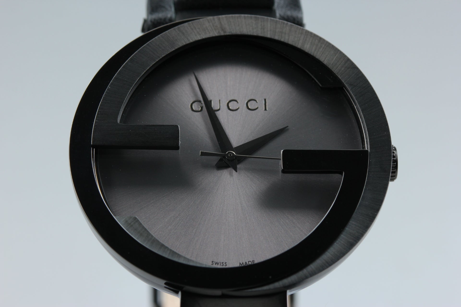 GUCCI Interlocking 133.2 Black Gucci Sherry Line 41mm Men's Quartz Watch [Box]