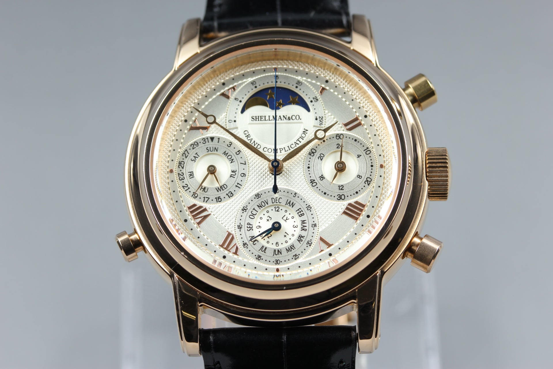 SHELLMAN Grand Complication Premium 6771-T011179TA Men's Qz Watch JAPAN [Box]