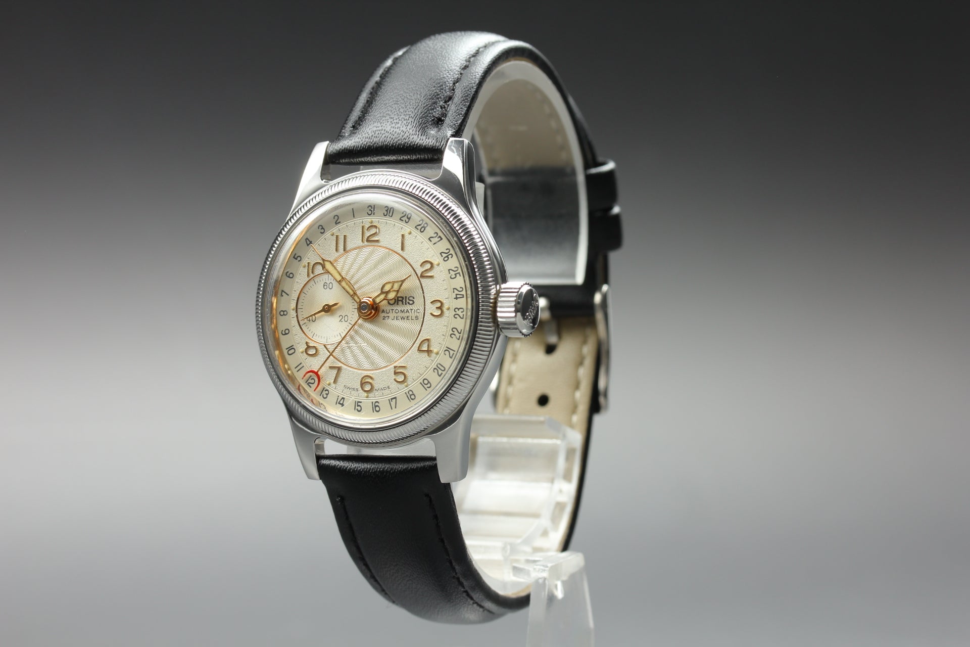 Vintage ORIS Big Crown 7462 Automatic Gold Dil Date Men's Watch 32mm From JAPAN