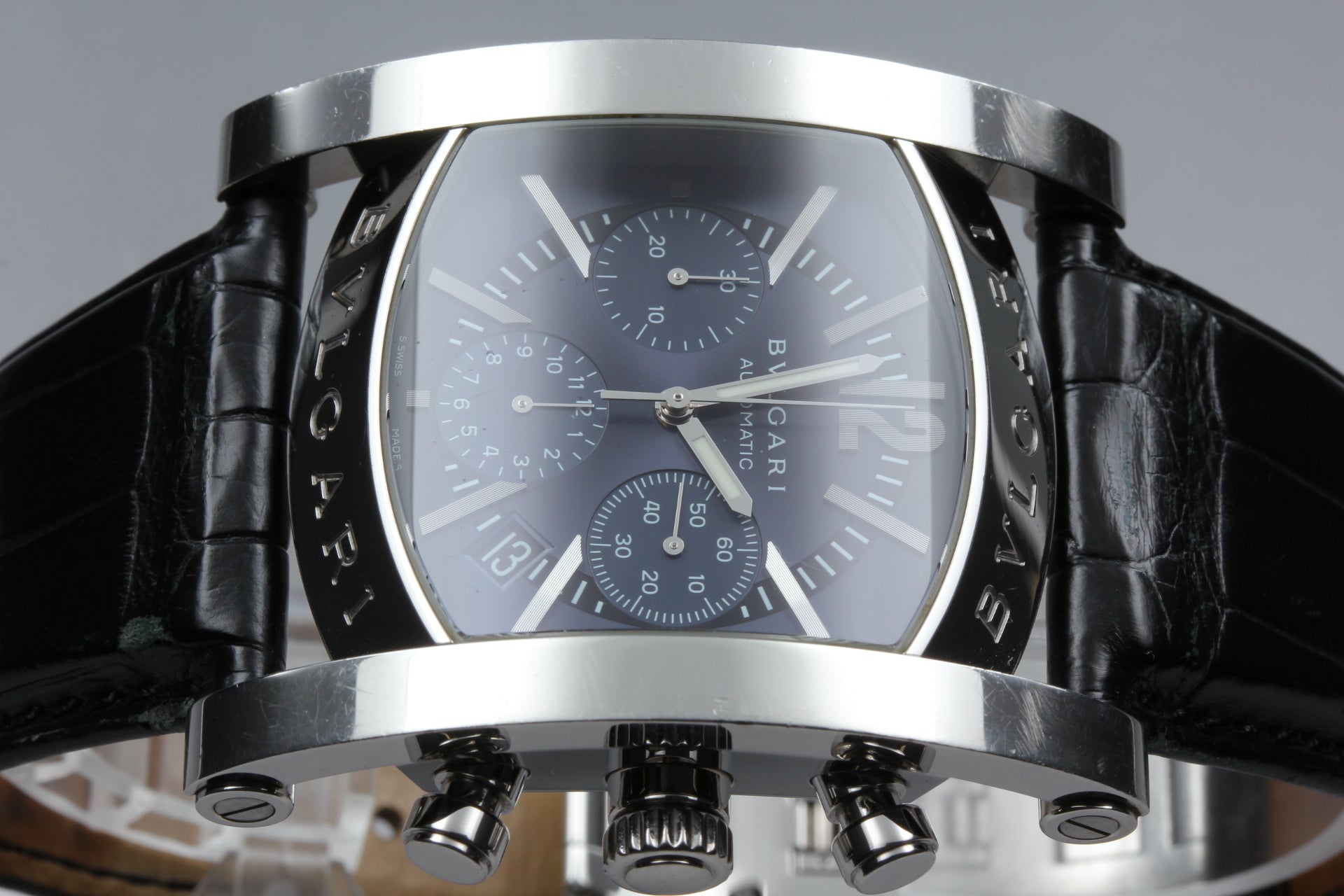 BVLGARI Assioma AA48SCH Chronograph Black 38mm Automatic Men's Watch