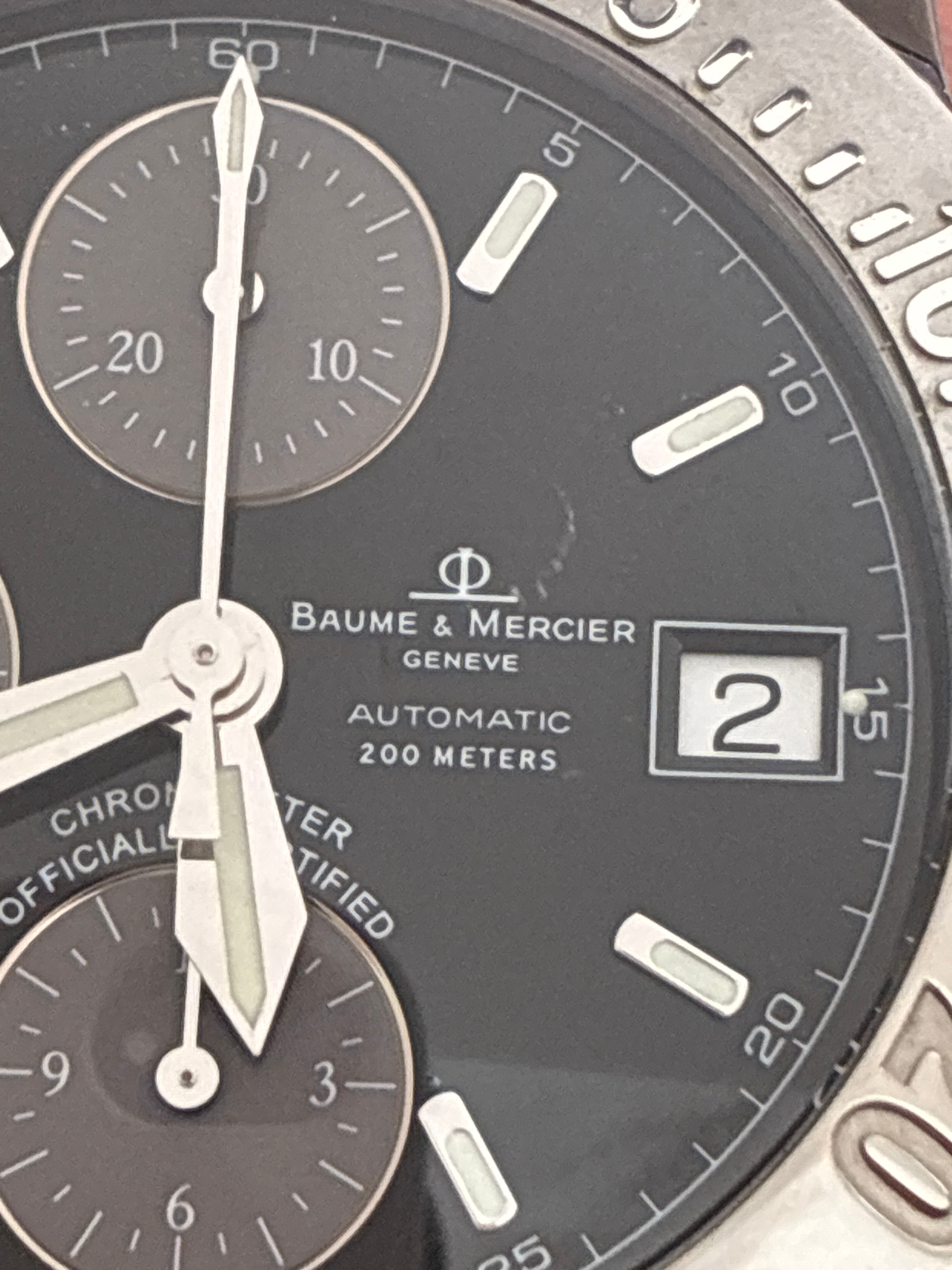 BAUME＆MERCIER Capeland 65352 Automatic Chronograph Black Men's Watch 40mm JP Box