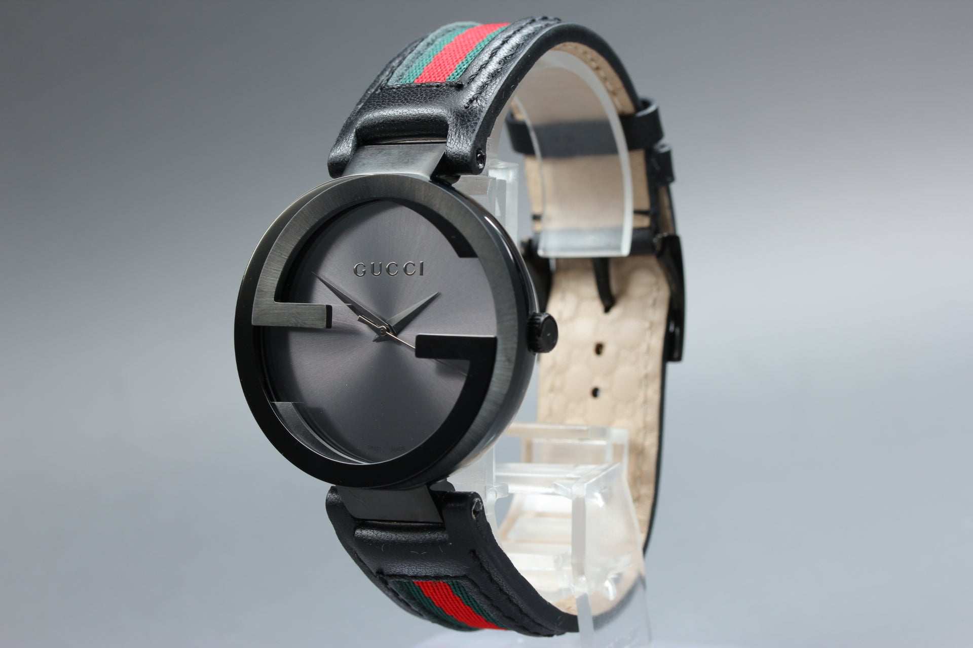 GUCCI Interlocking 133.2 Black Gucci Sherry Line 41mm Men's Quartz Watch [Box]