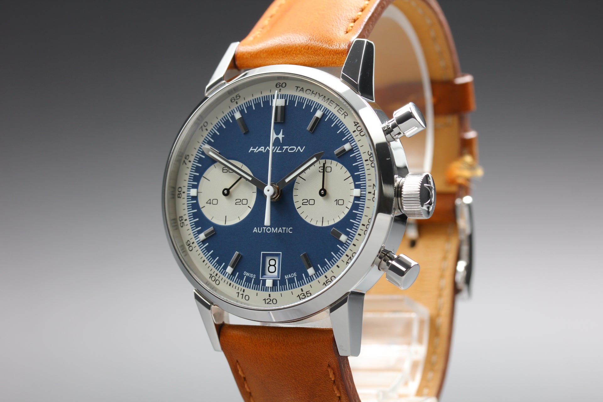 Hamilton Intra-Matic Auto Chrono H384160 Navy Date 39mm AT Men's Watch [Box]
