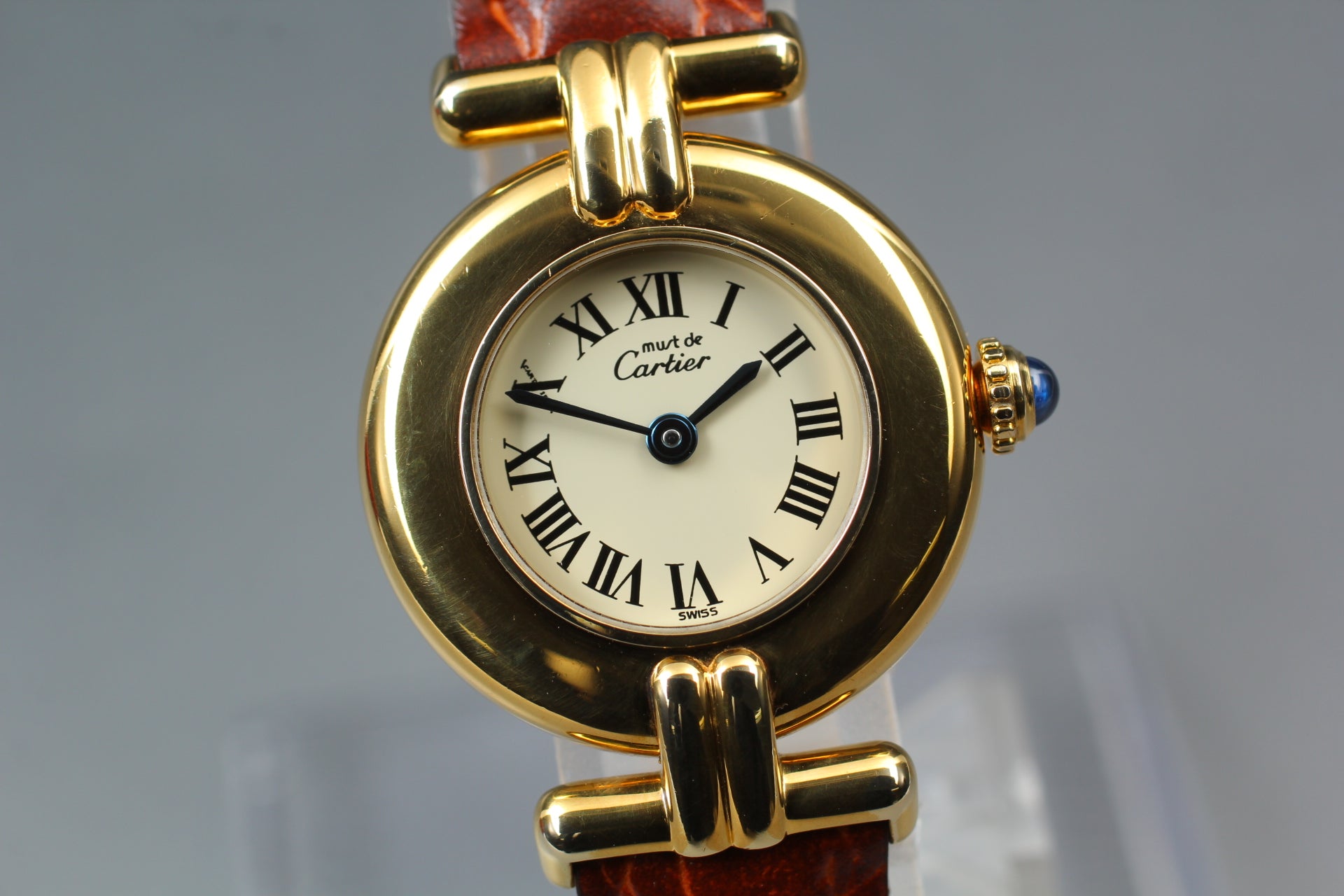 Vintage [Near MINT- Box] Cartier Must Colisee Vermeil 590002 Women's Qz Watch
