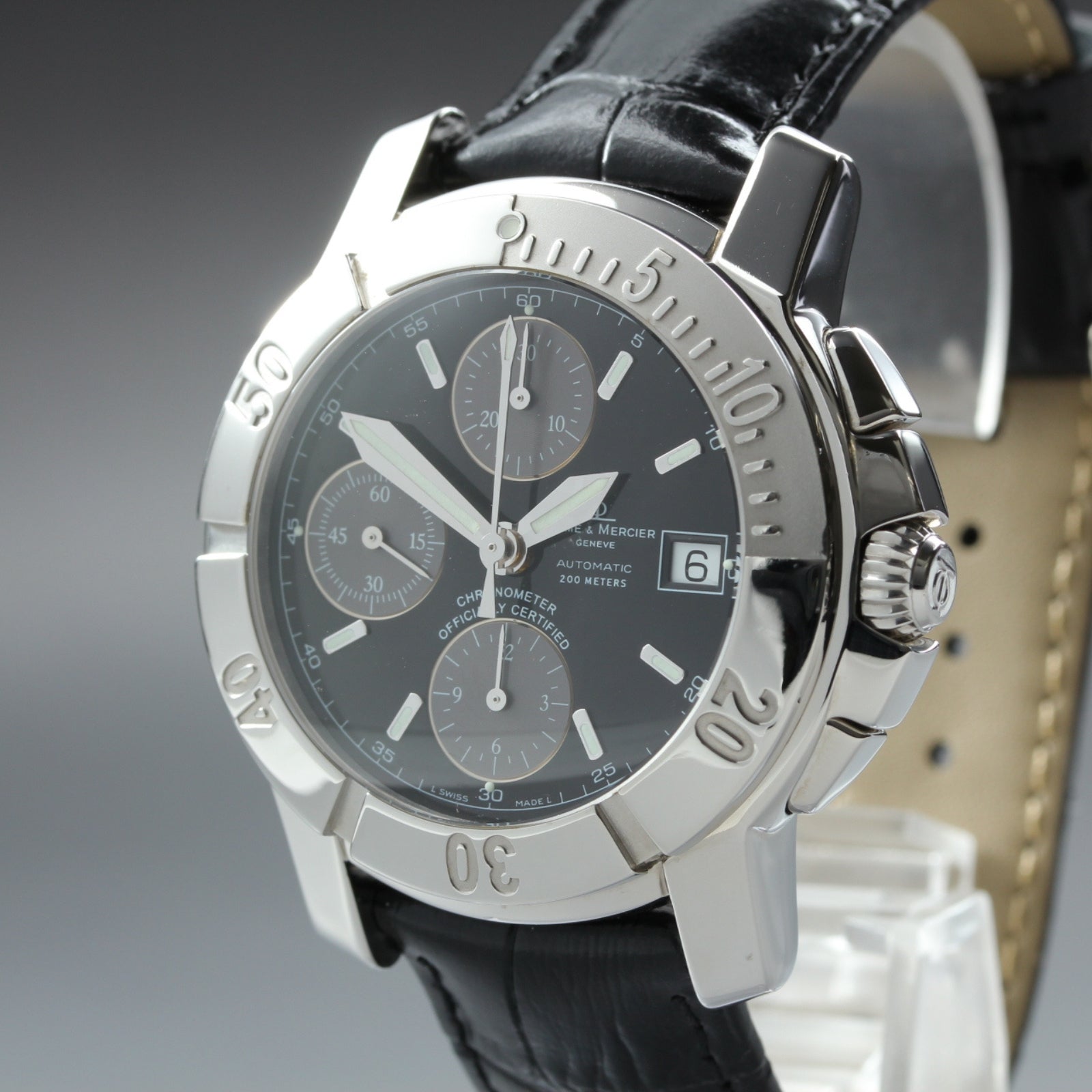 BAUME＆MERCIER Capeland 65352 Automatic Chronograph Black Men's Watch 40mm JP Box