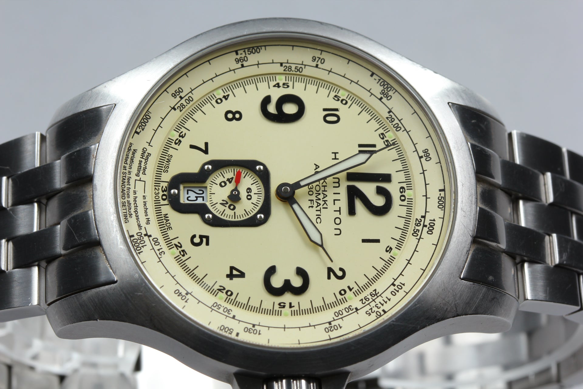 Hamilton Khaki Aviation H765150 Automatic Beige Dial Men's Watch 44mm JAPAN