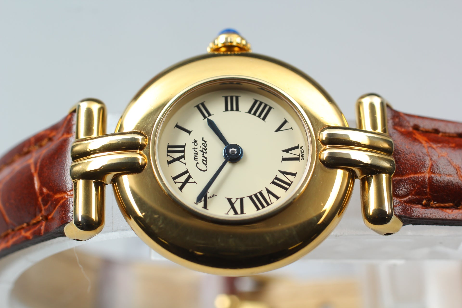 Vintage [Near MINT- Box] Cartier Must Colisee Vermeil 590002 Women's Qz Watch