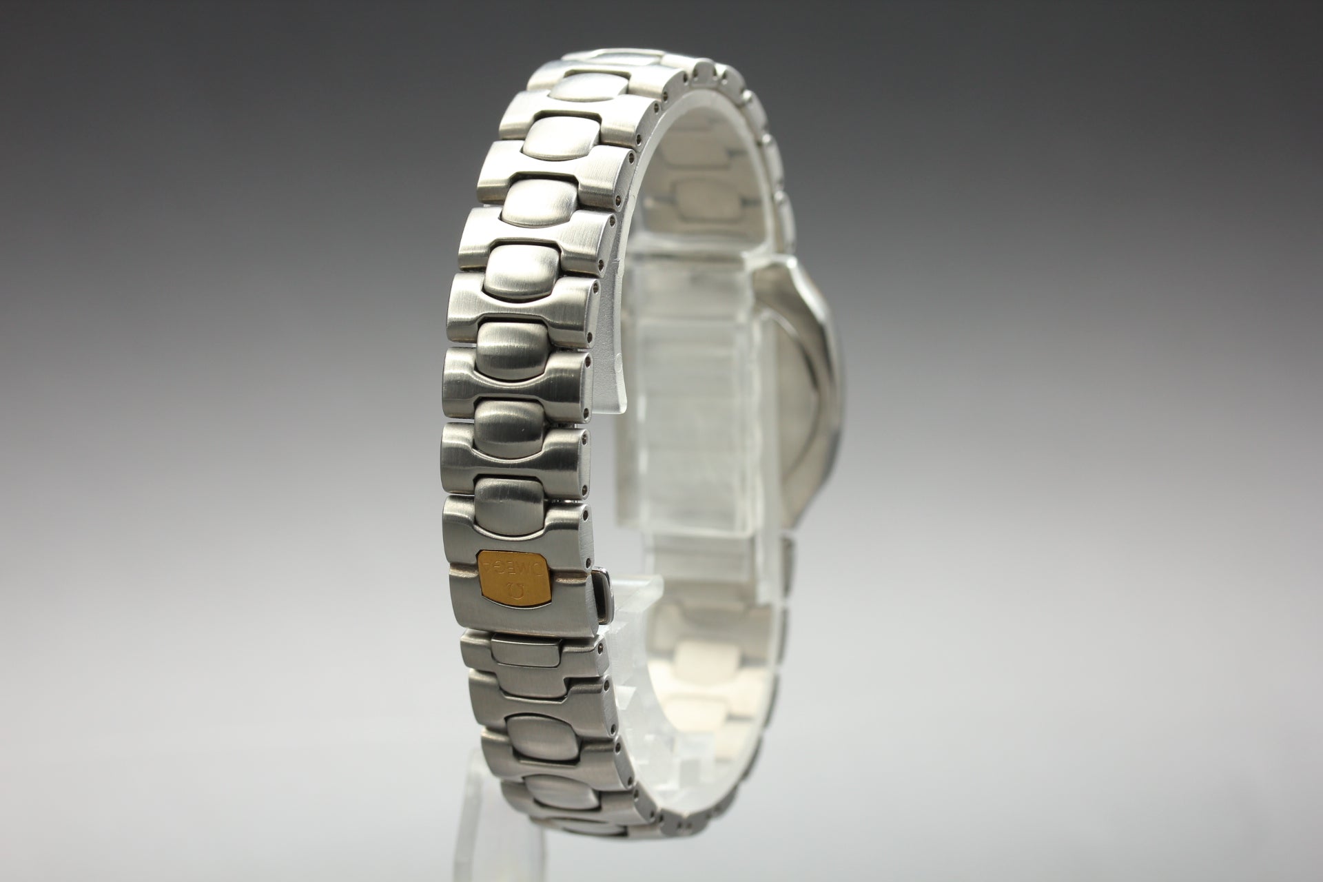 New Batt Vintage OMEGA Seamaster Polaris Quartz Gray Women's Watch 22mm JP Box
